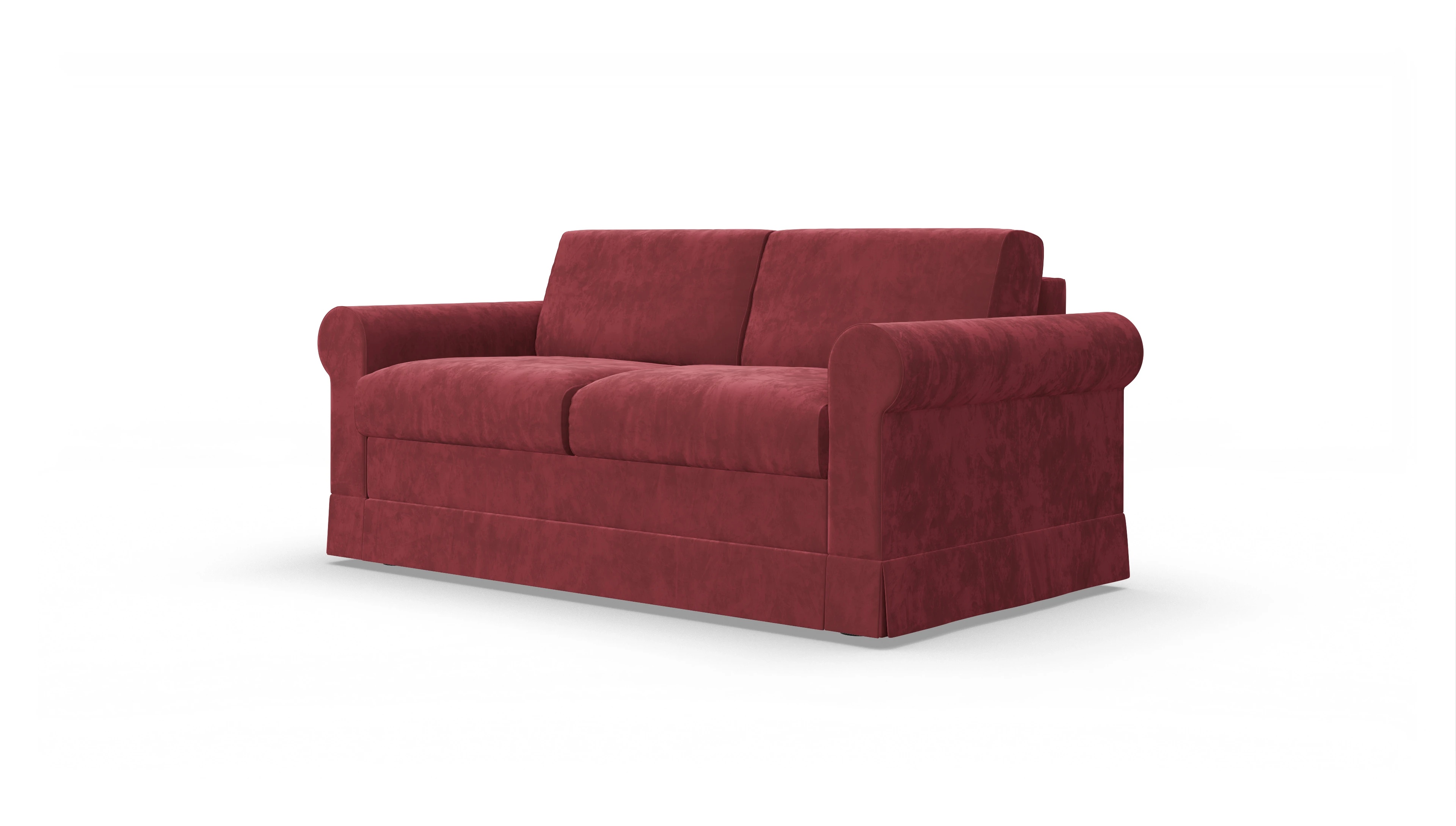 Schlafcouch Bareteri Ansicht des Produktes Bareteri 2-Sitzer in Samt rot