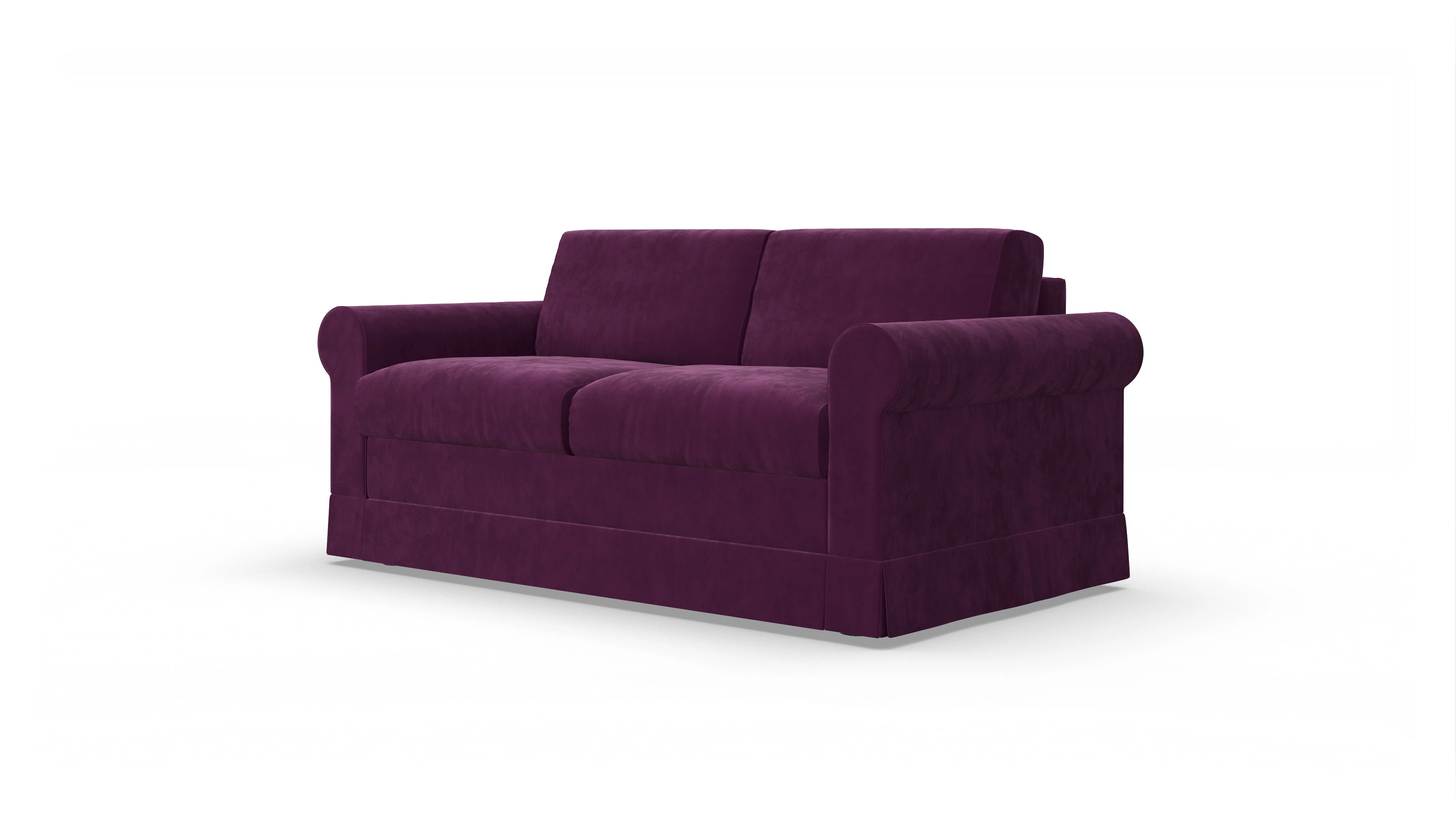 Schlafcouch Bareteri Ansicht des Produktes Bareteri 2-Sitzer in Samt rot