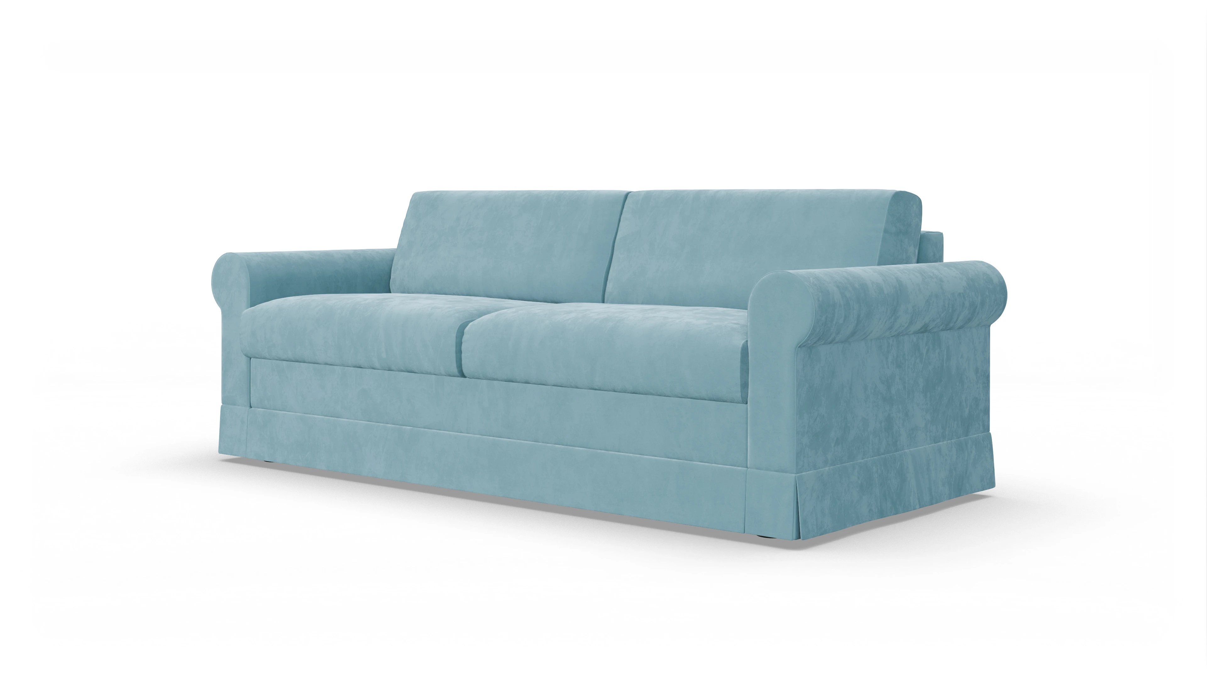 Schlafcouch Bareteri Ansicht des Produktes Bareteri 3-Sitzer in Samt blau