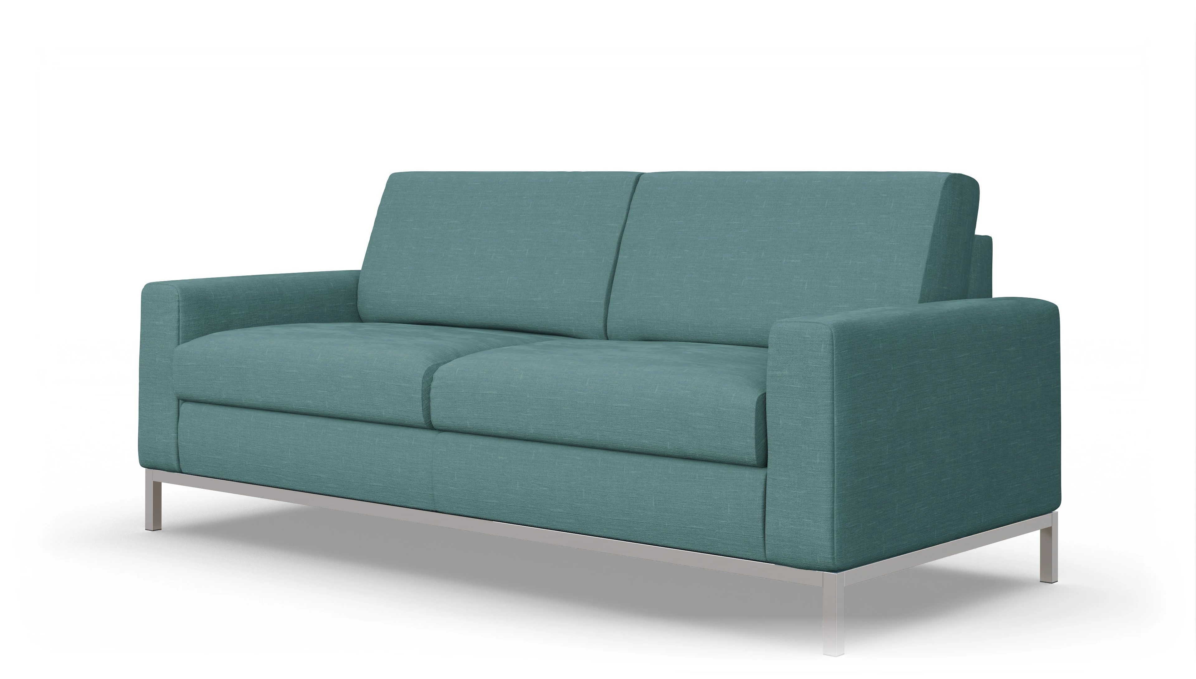 Designer-Schlafsofa Paglia Ansicht des Produktes Paglia 3-Sitzer in Stoff grün
