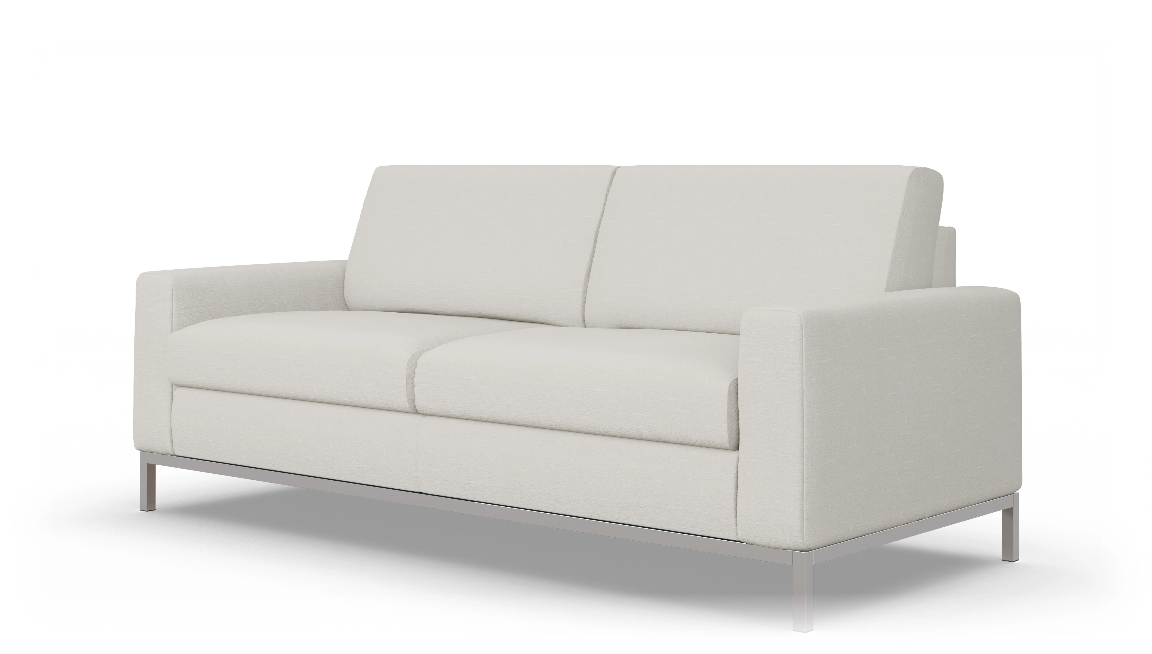 Designer-Schlafsofa Paglia Ansicht des Produktes Paglia 3-Sitzer in Stoff weiß