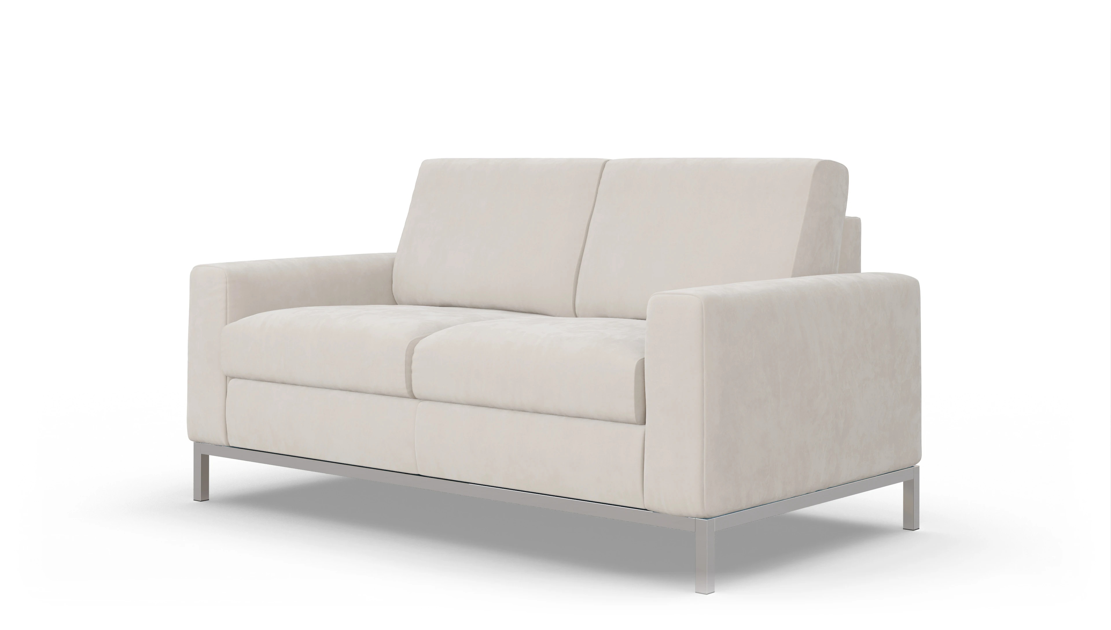 Designer-Schlafsofa Paglia Ansicht des Produktes Paglia 2-Sitzer in Samt weiß