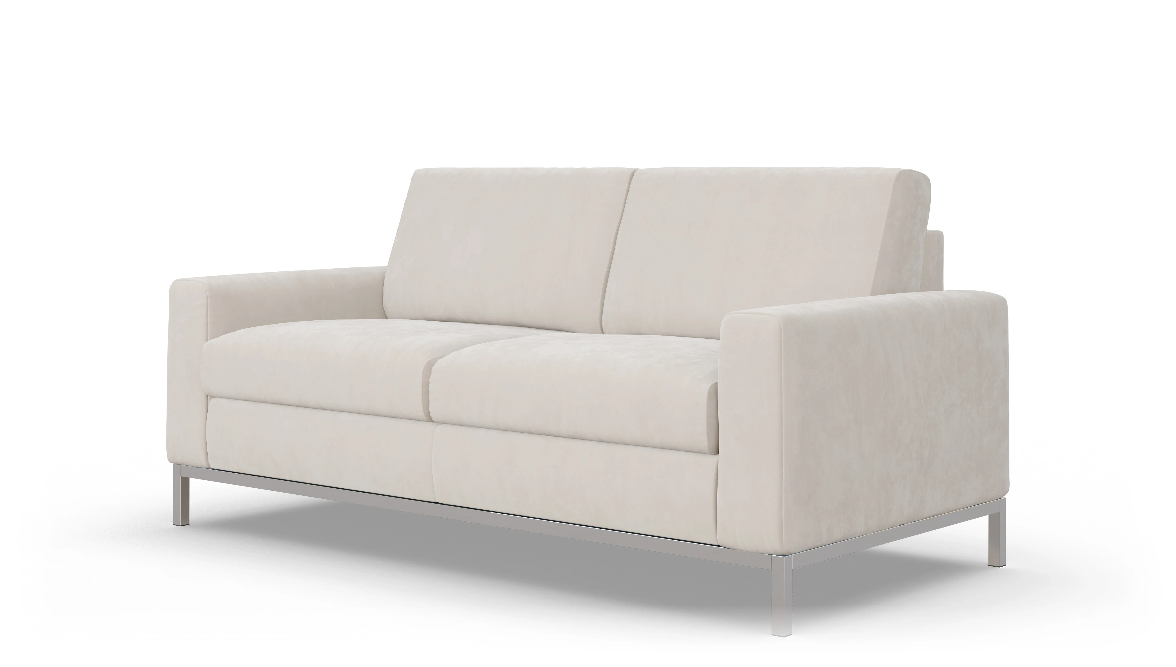 Designer-Schlafsofa Paglia Ansicht des Produktes Paglia 2,5-Sitzer in Samt weiß