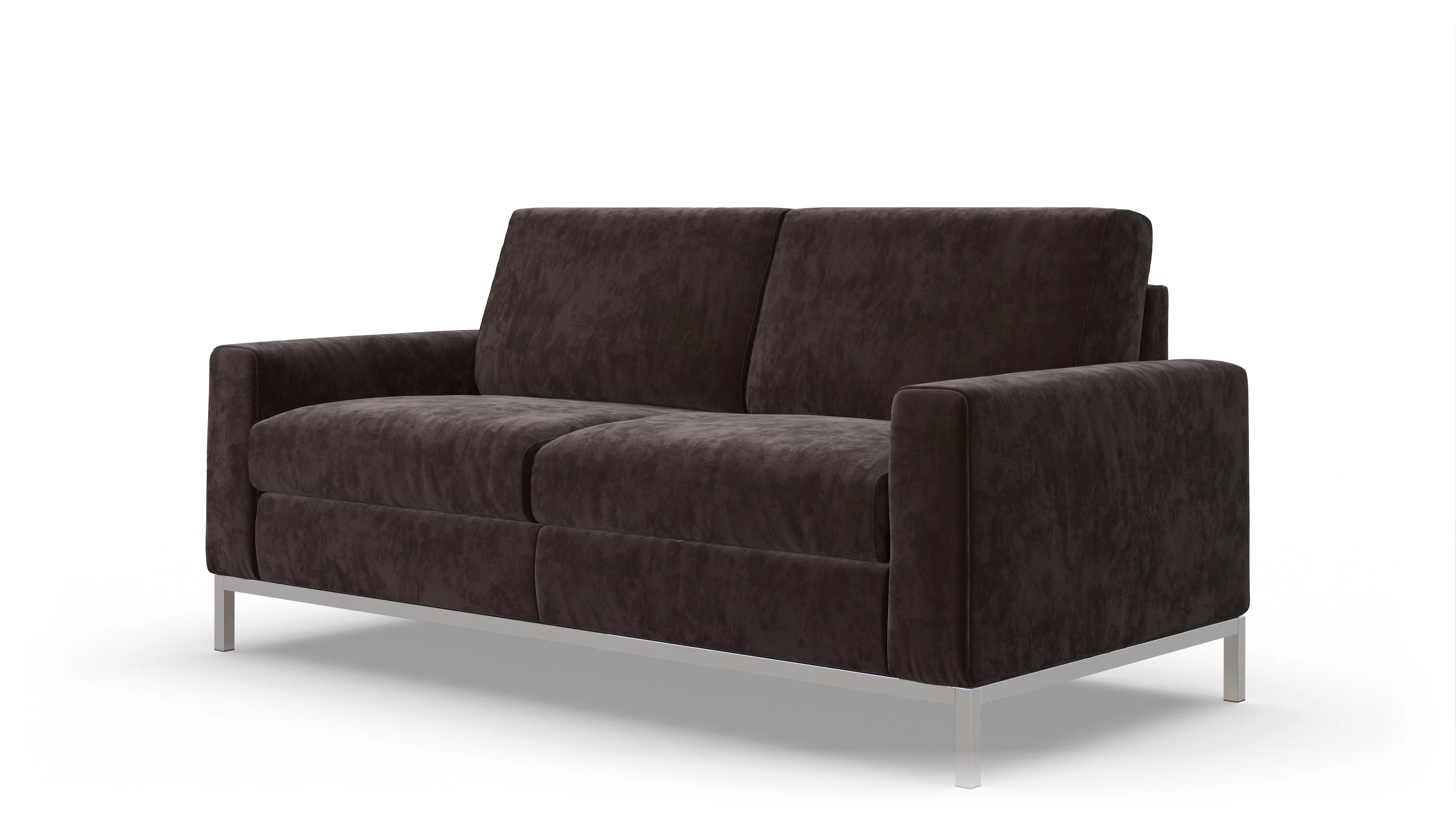 Designer-Schlafsofa Paglia Ansicht des Produktes Paglia 2,5-Sitzer in Samt braun