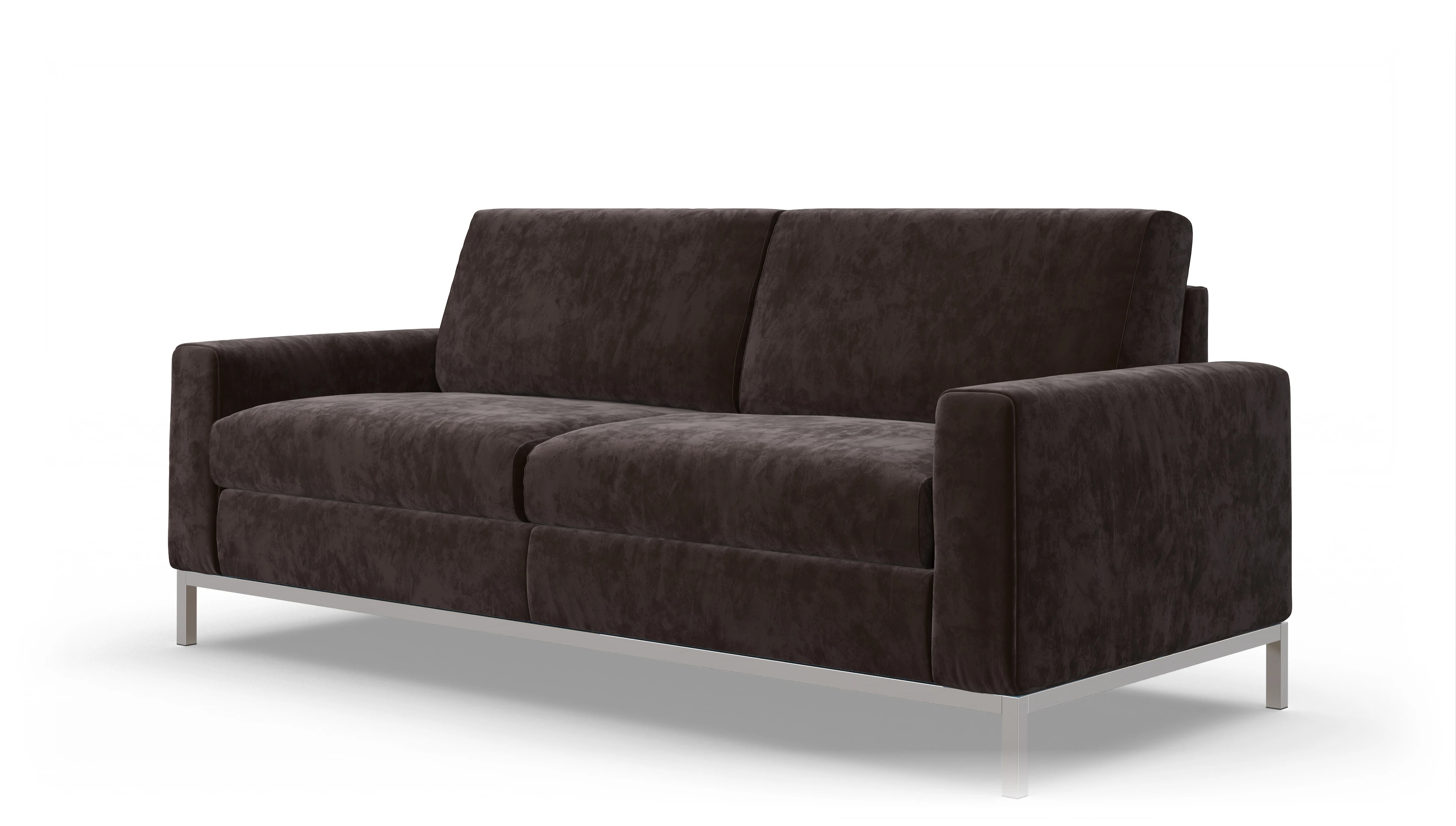 Designer-Schlafsofa Paglia Ansicht des Produktes Paglia 3-Sitzer in Samt braun