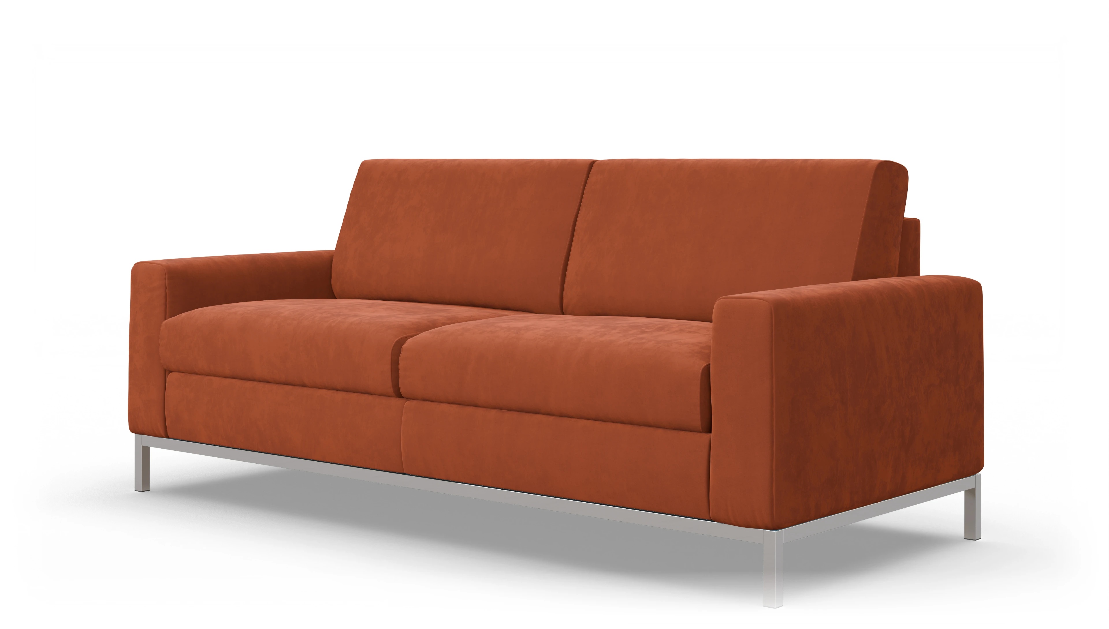 Ansicht des Produktes Paglia 3-Sitzer in Samt orange