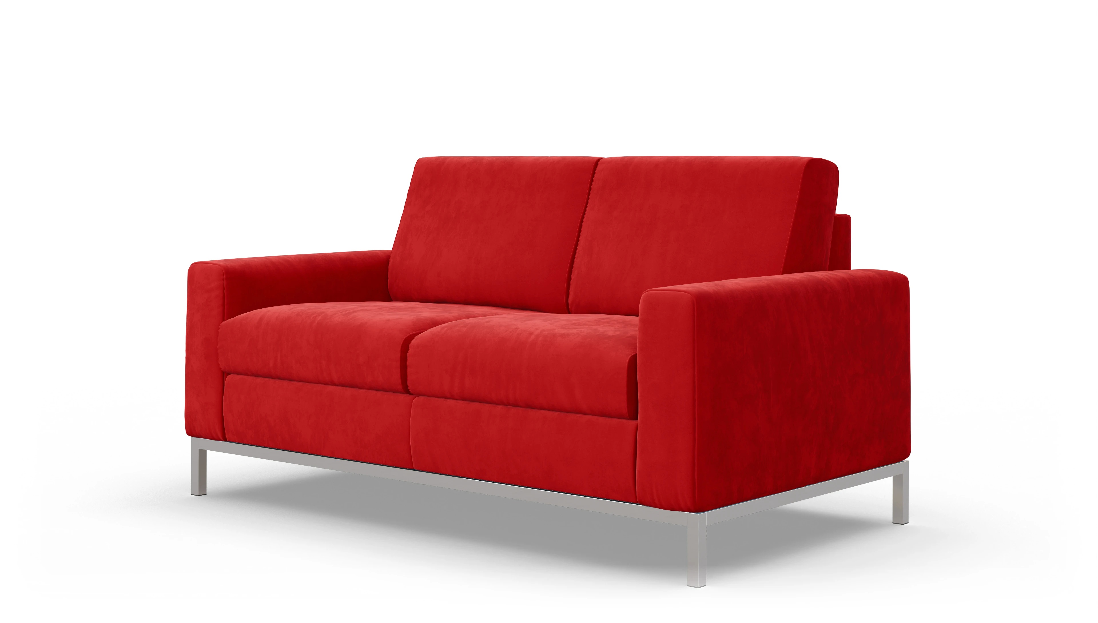 Designer-Schlafsofa Paglia Ansicht des Produktes Paglia 2-Sitzer in Samt rot