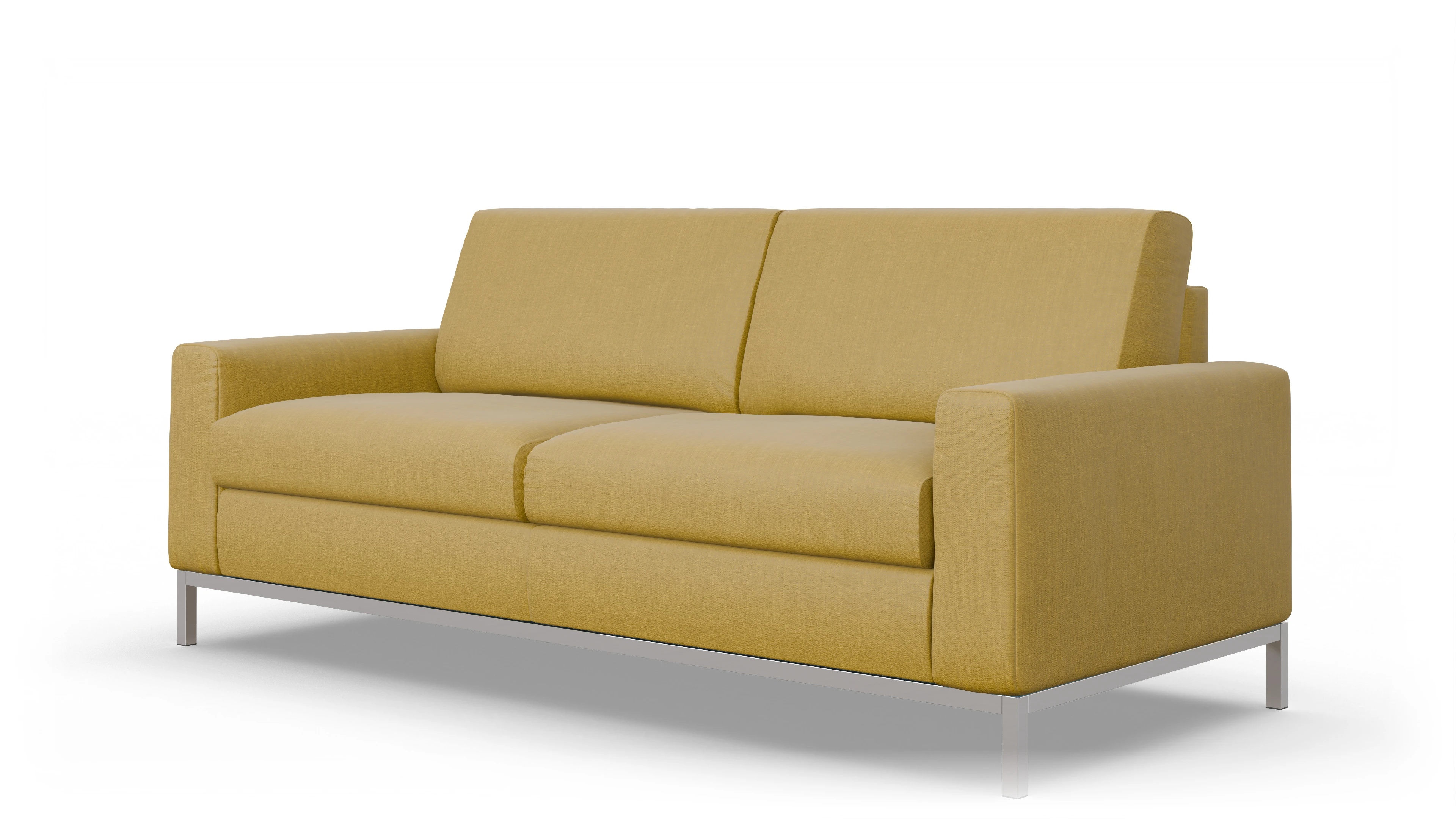 Designer-Schlafsofa Paglia Ansicht des Produktes Paglia 3-Sitzer in Stoff gelb