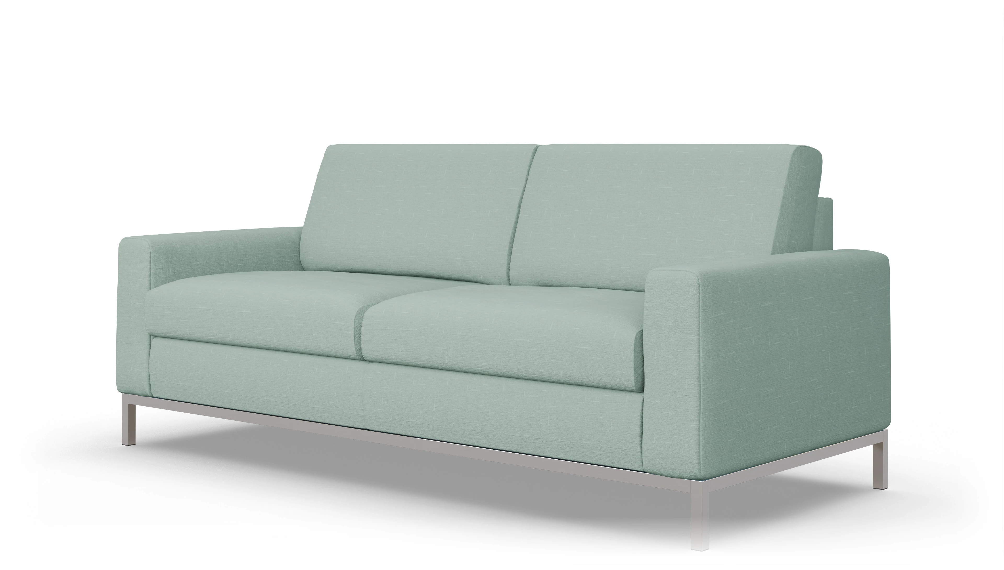 Designer-Schlafsofa Paglia Ansicht des Produktes Paglia 3-Sitzer in Stoff grün