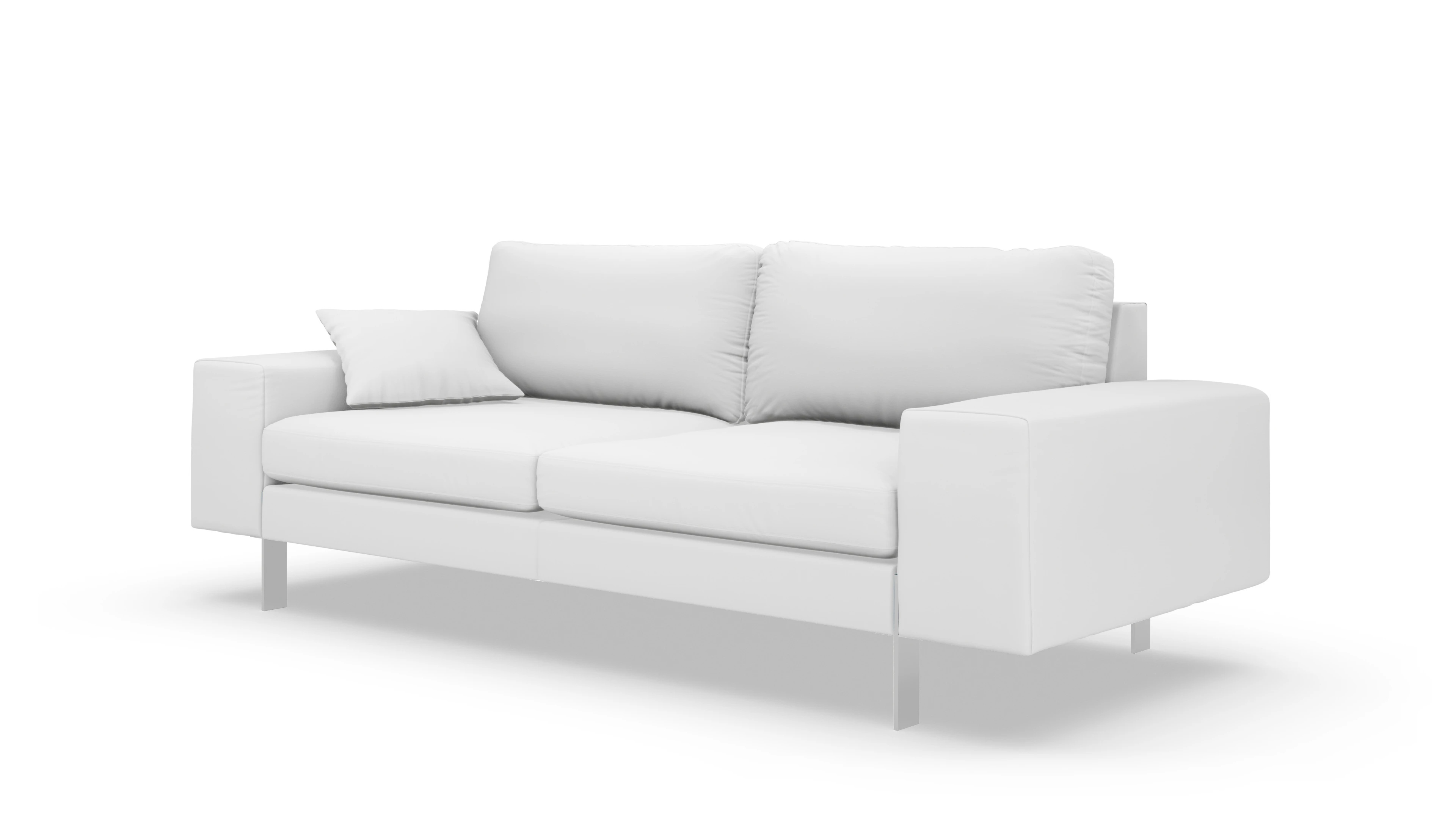 Catoira Ledersofa Ansicht des Produktes Catoira 3-Sitzer in Leder weiß
