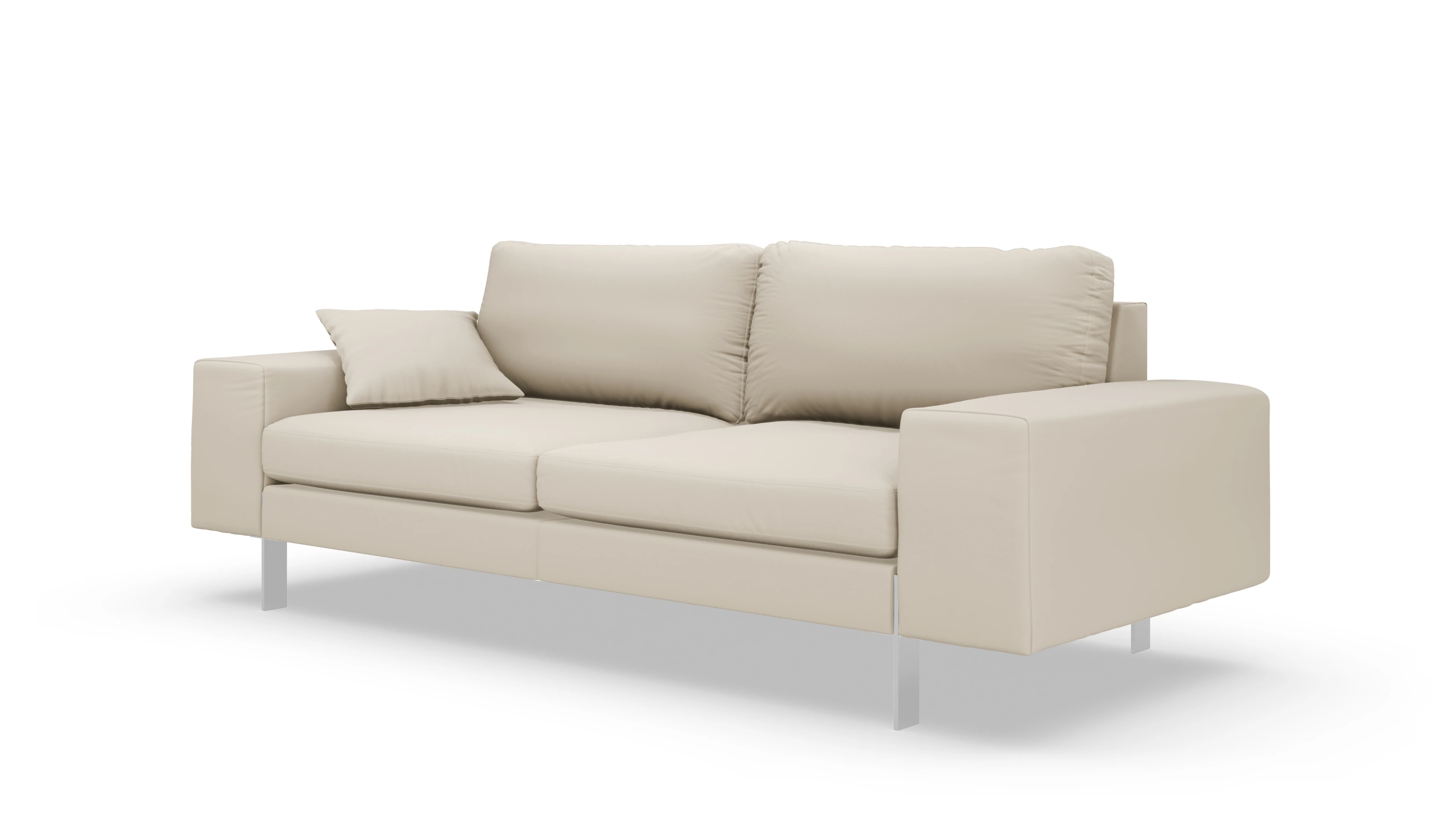Catoira Ledersofa Ansicht des Produktes Catoira 3-Sitzer in Leder weiß