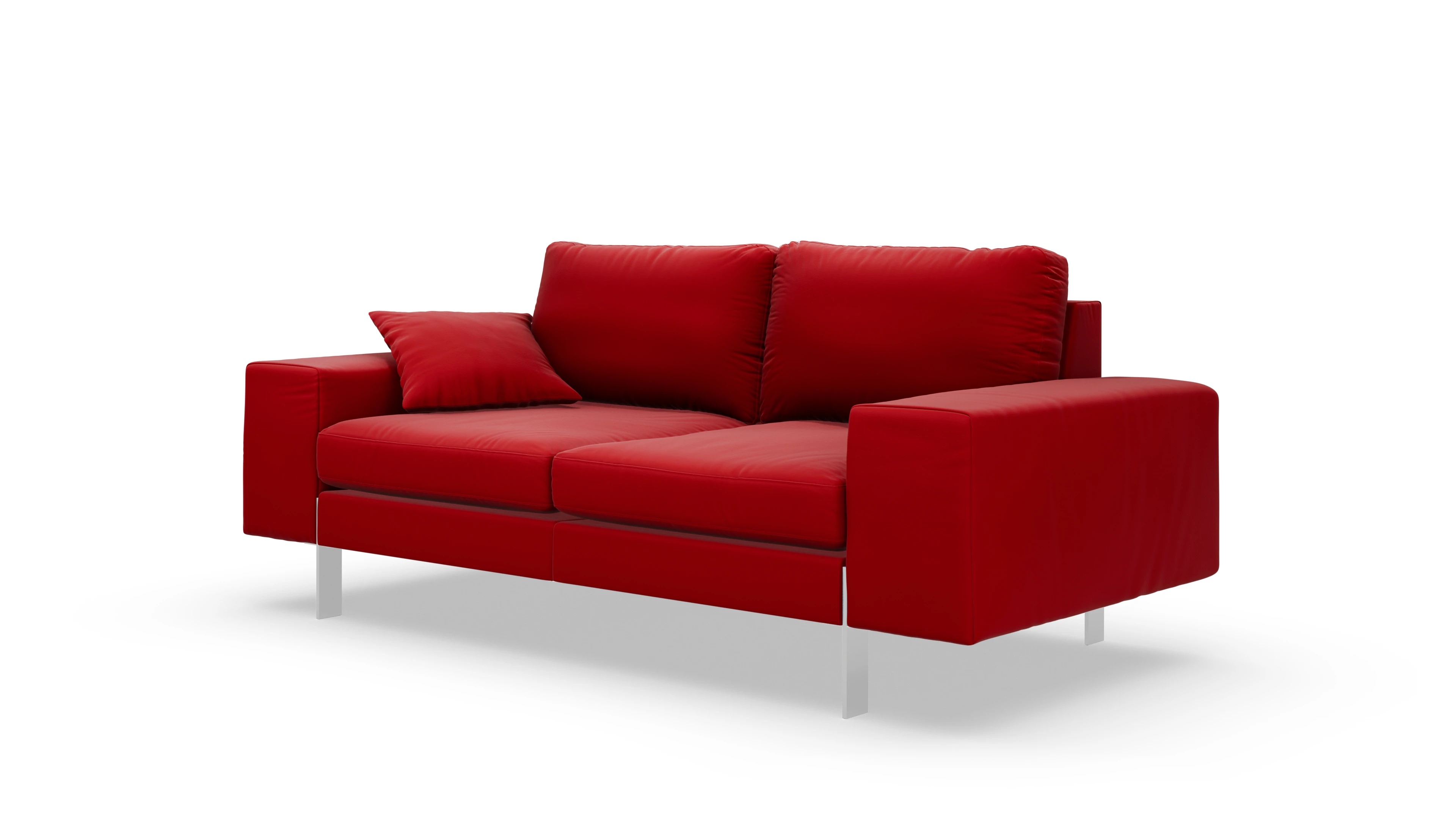 Catoira Ledersofa Ansicht des Produktes Catoira 2,5-Sitzer in Leder rot