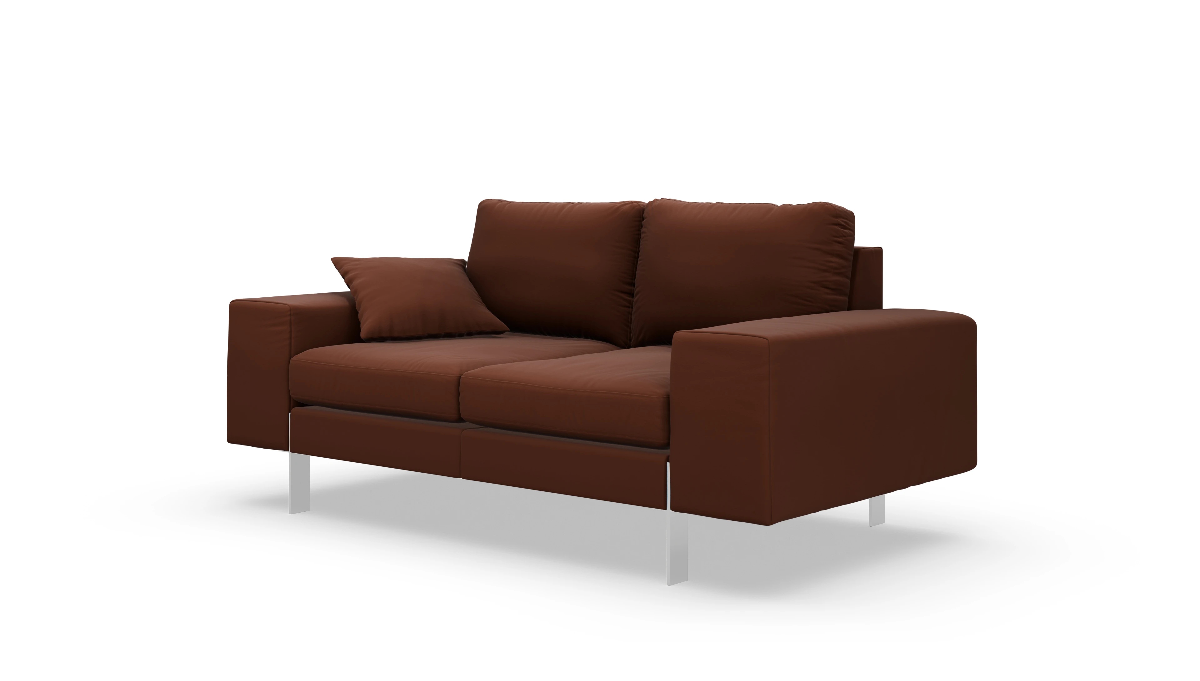 Catoira Ledersofa Ansicht des Produktes Catoira 2-Sitzer in Leder braun