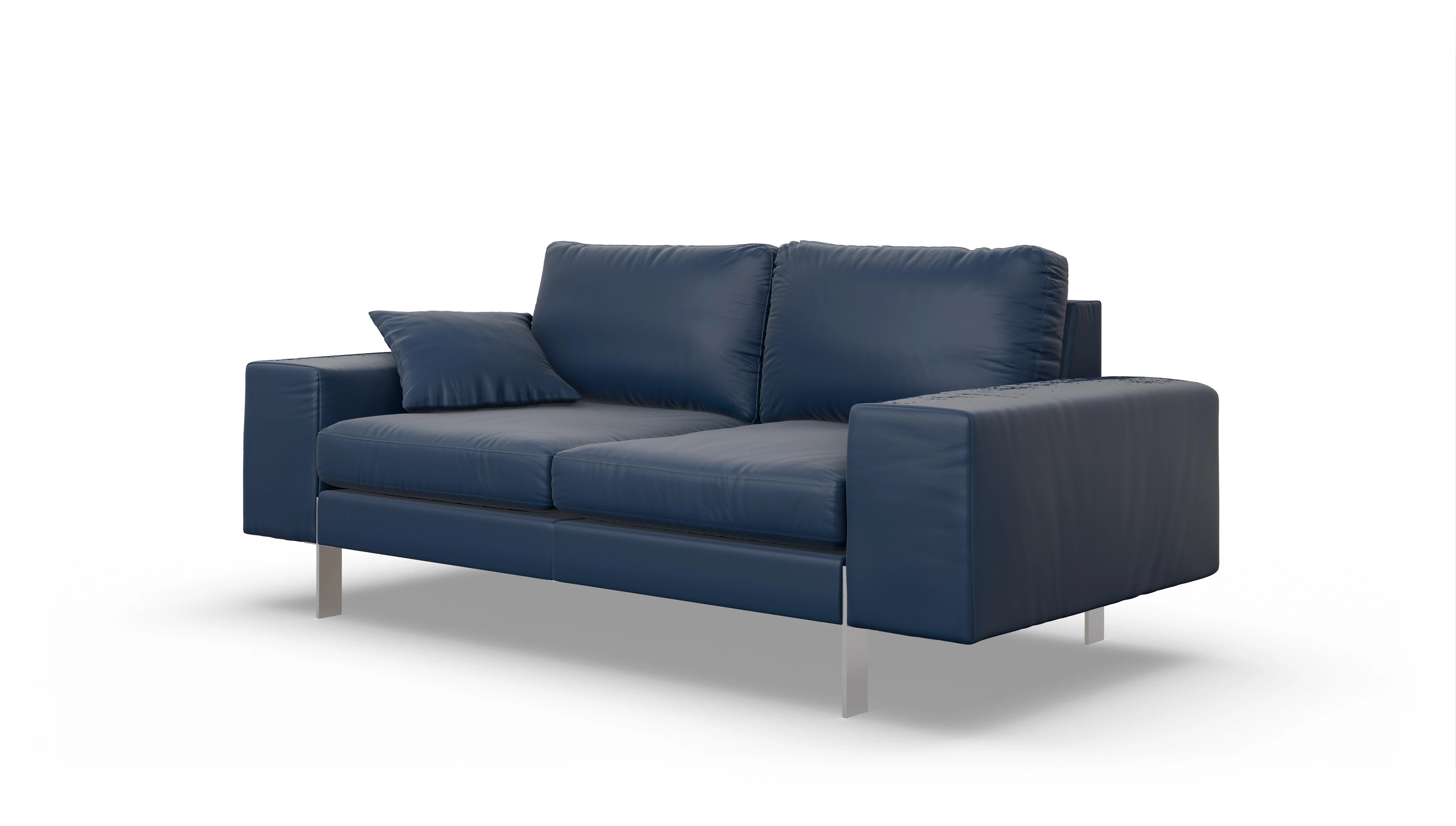 Ansicht des Produktes Catoira 2,5-Sitzer in Leder blau