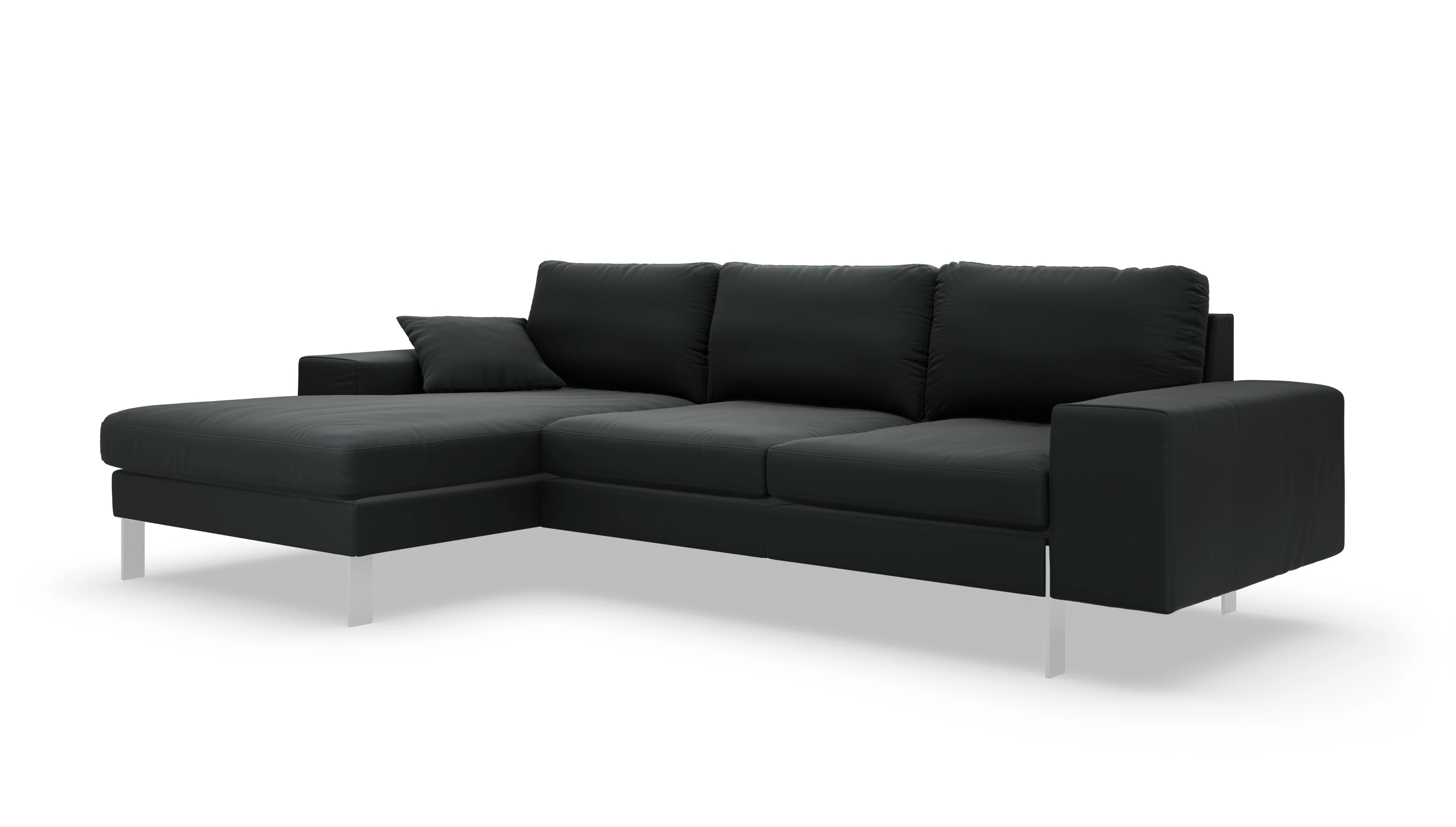 Ansicht des Produktes Catoira Sofa mit Rec links in Leder grau