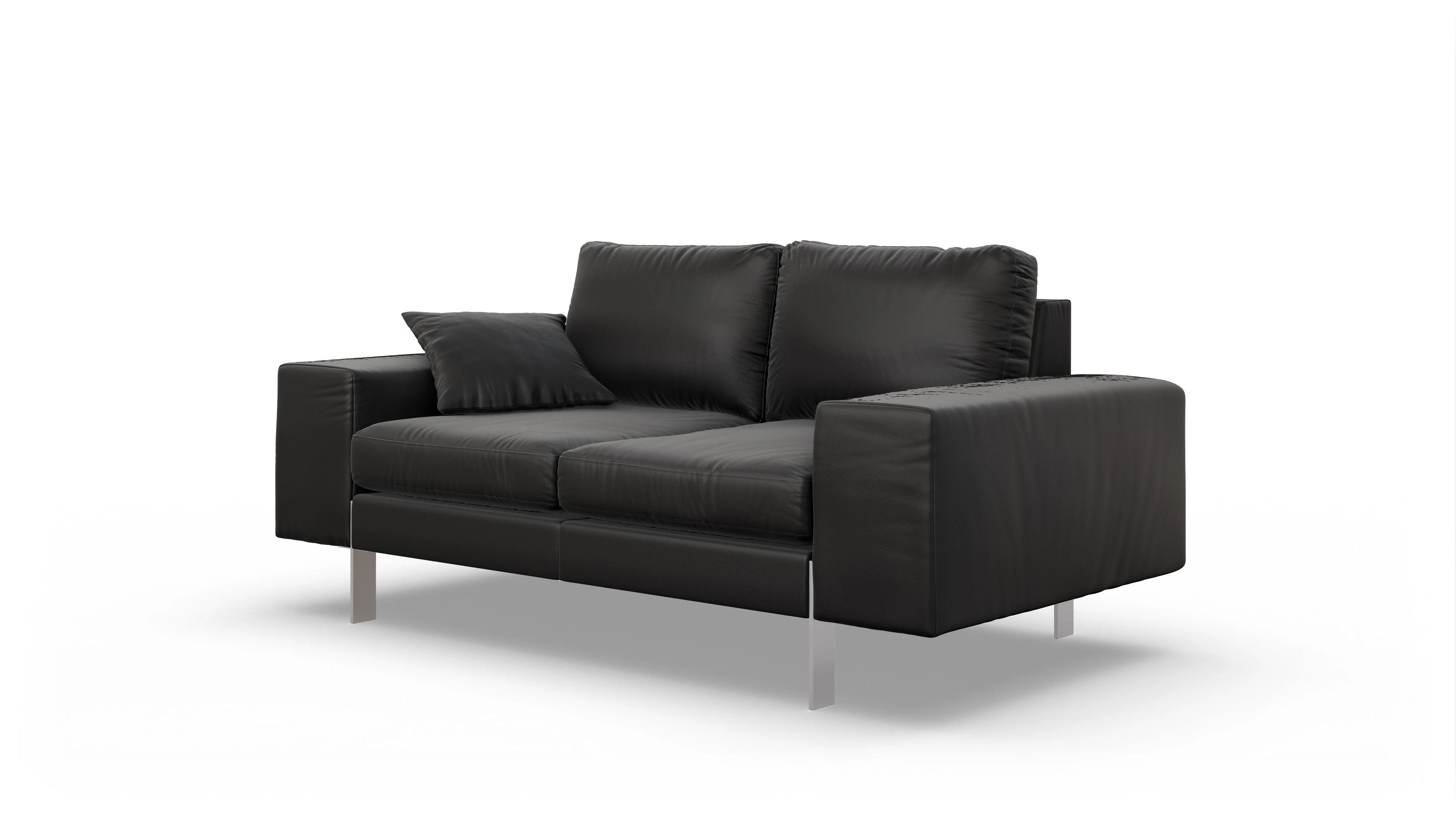 Ansicht des Produktes Catoira 2-Sitzer in Leder schwarz