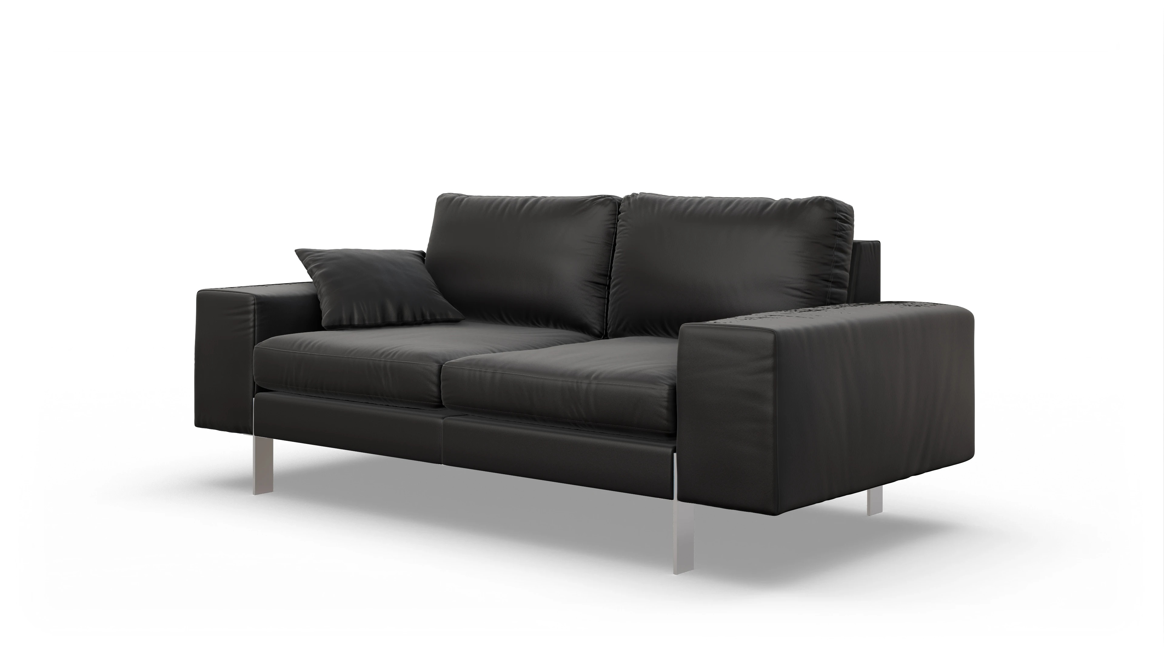 Ansicht des Produktes Catoira 2,5-Sitzer in Leder schwarz