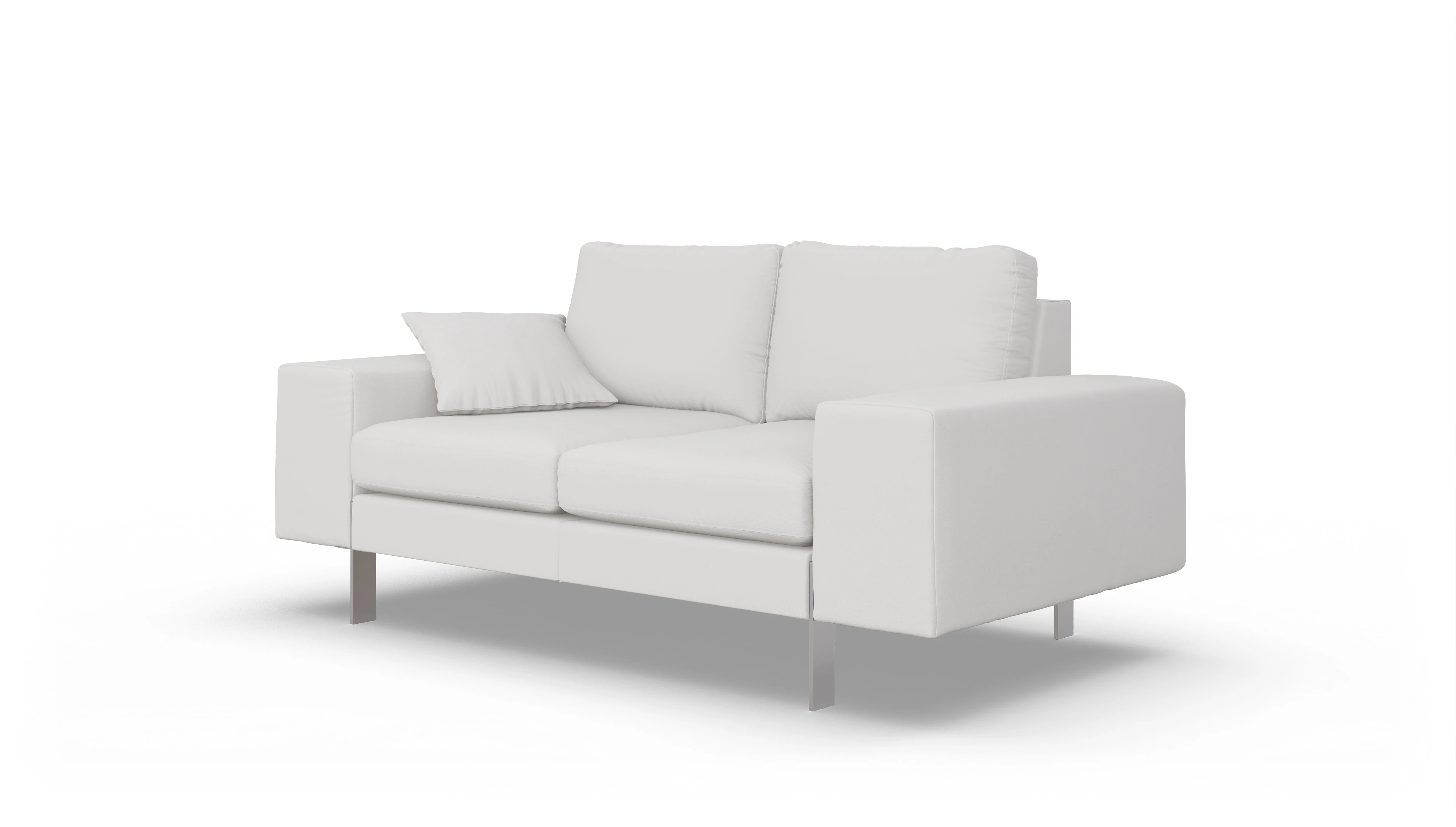 Ansicht des Produktes Catoira 2-Sitzer in Leder weiß