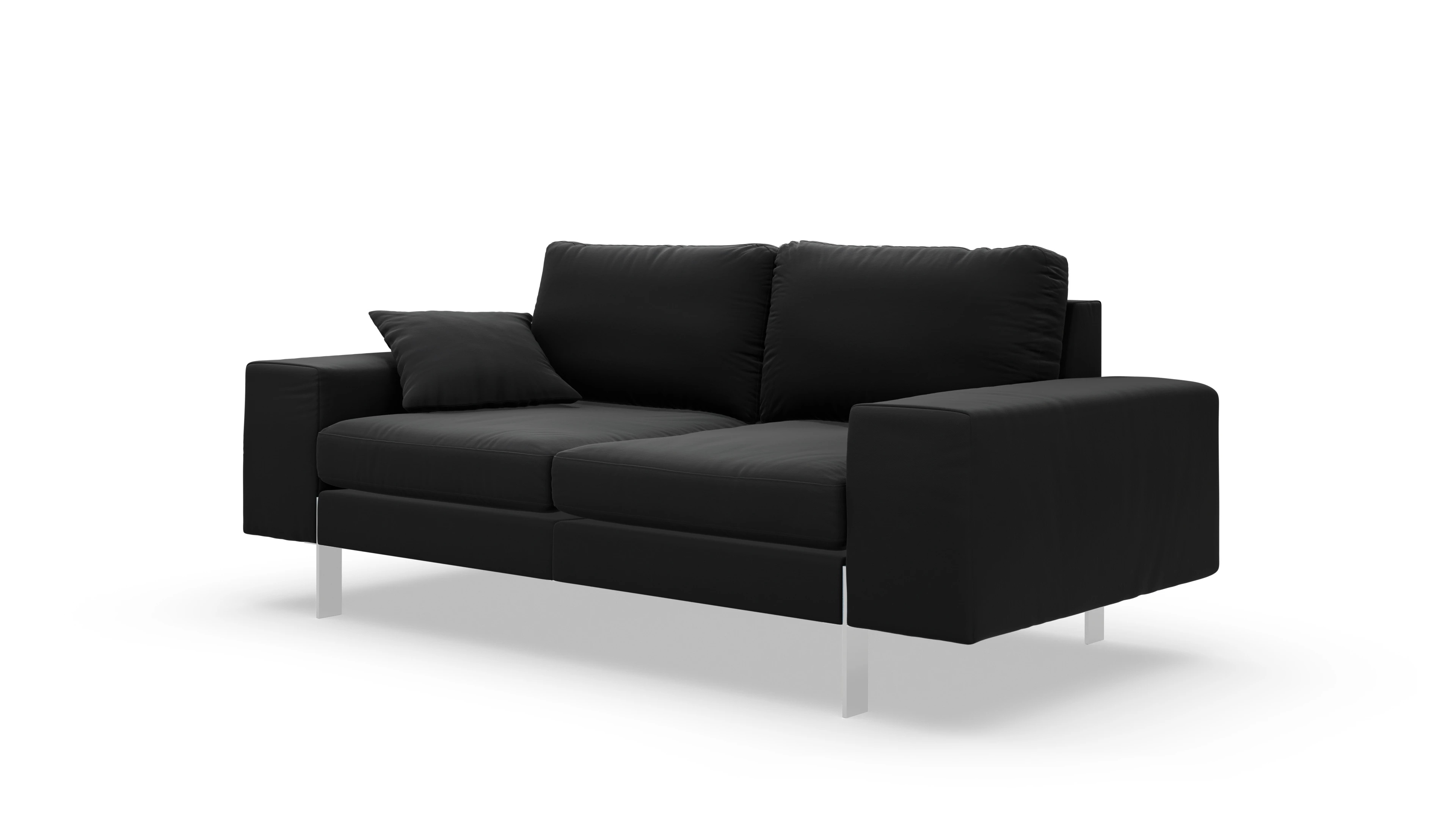 Ansicht des Produktes Catoira 2,5-Sitzer in Leder schwarz