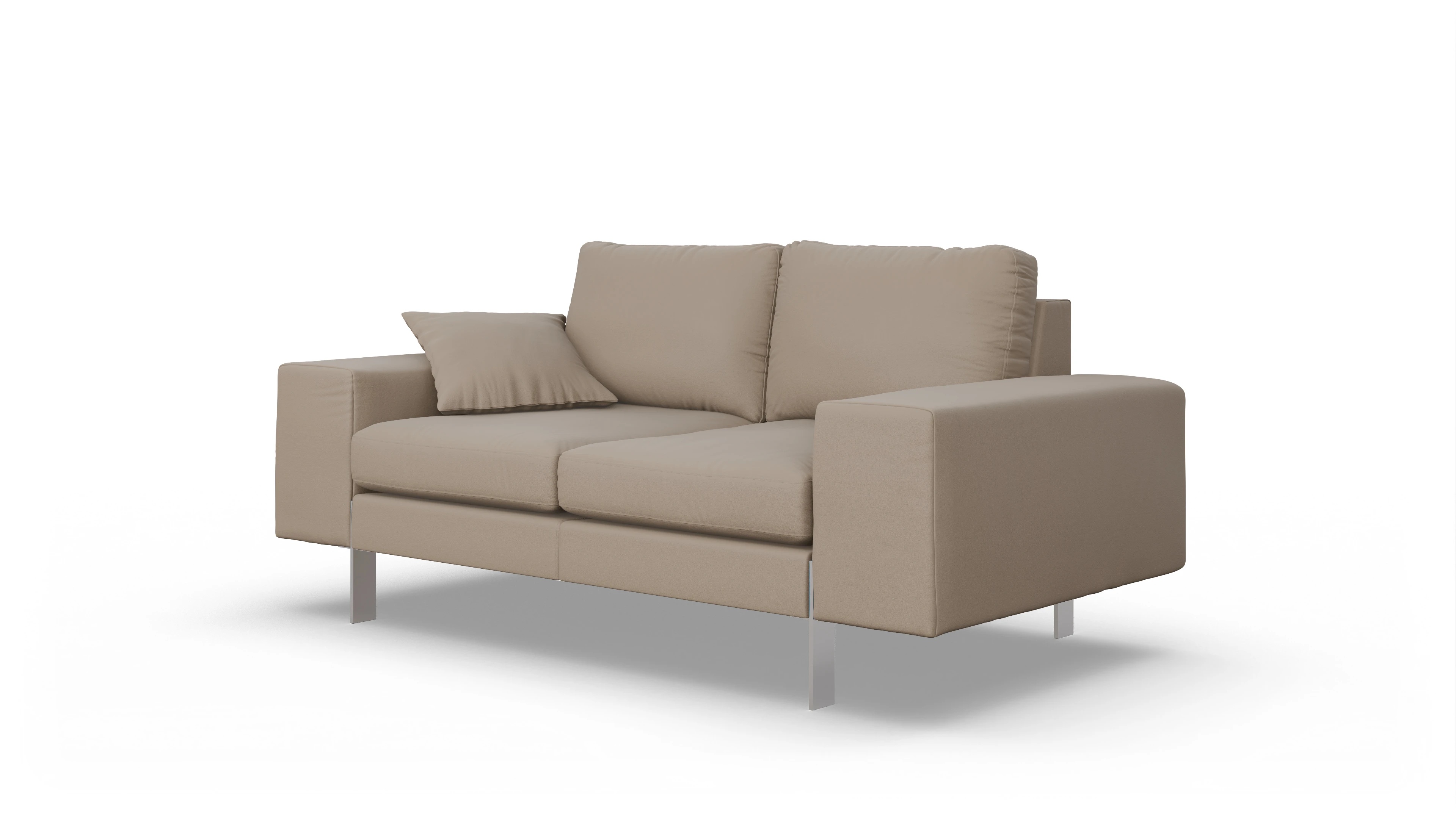 Catoira Ledersofa Ansicht des Produktes Catoira 2-Sitzer in Leder beige