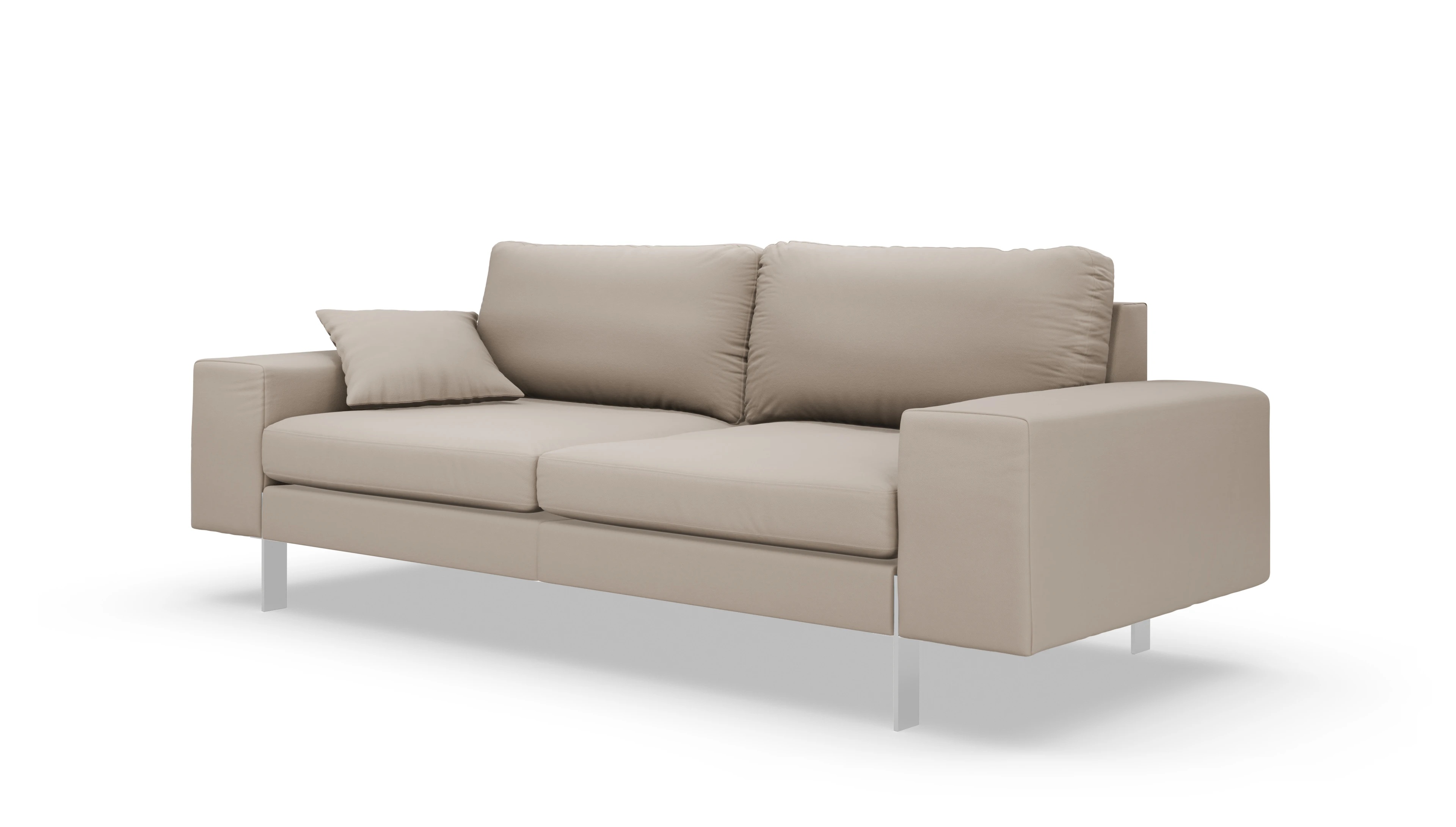 Catoira Ledersofa Ansicht des Produktes Catoira 3-Sitzer in Leder beige