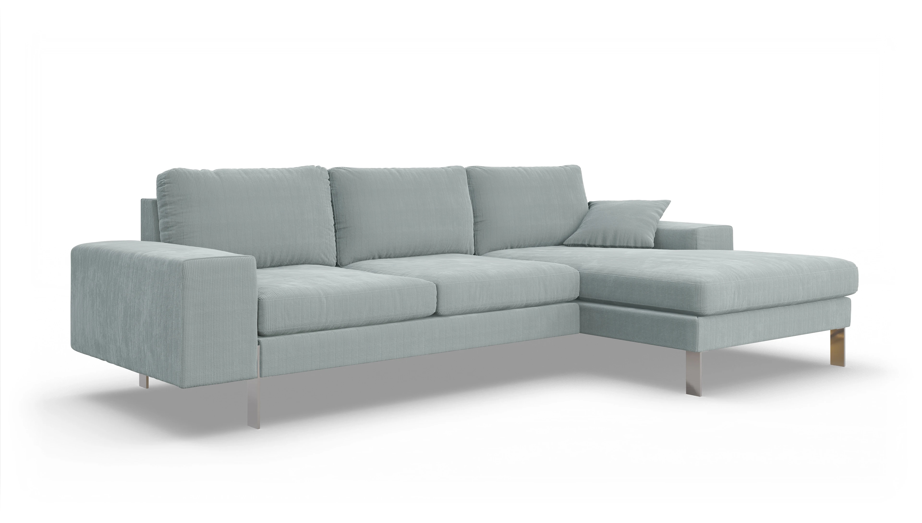 Ansicht des Produktes Catoira Sofa mit Rec rechts in Cord blau