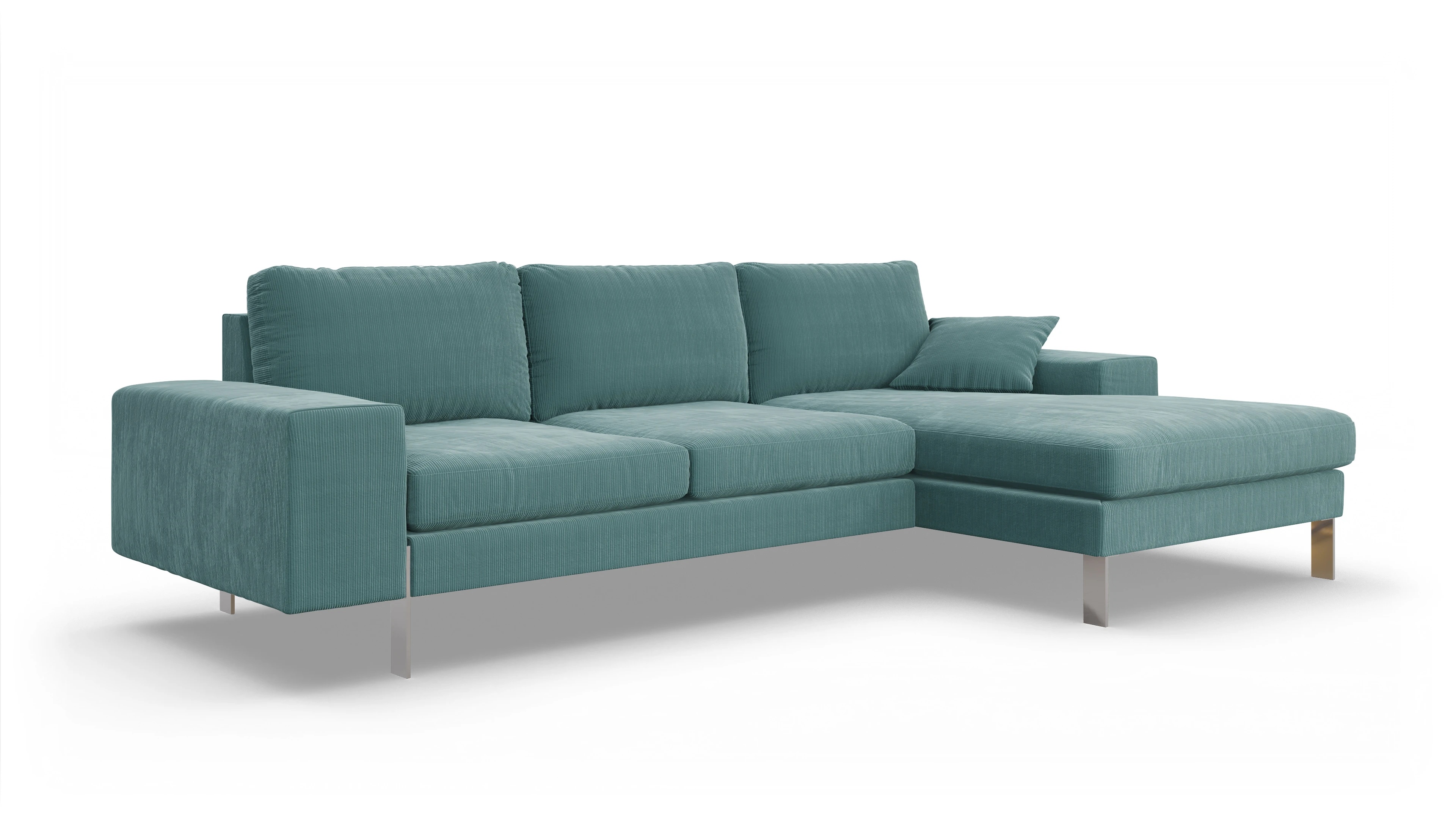 Ansicht des Produktes Catoira Sofa mit Rec rechts in Cord blau