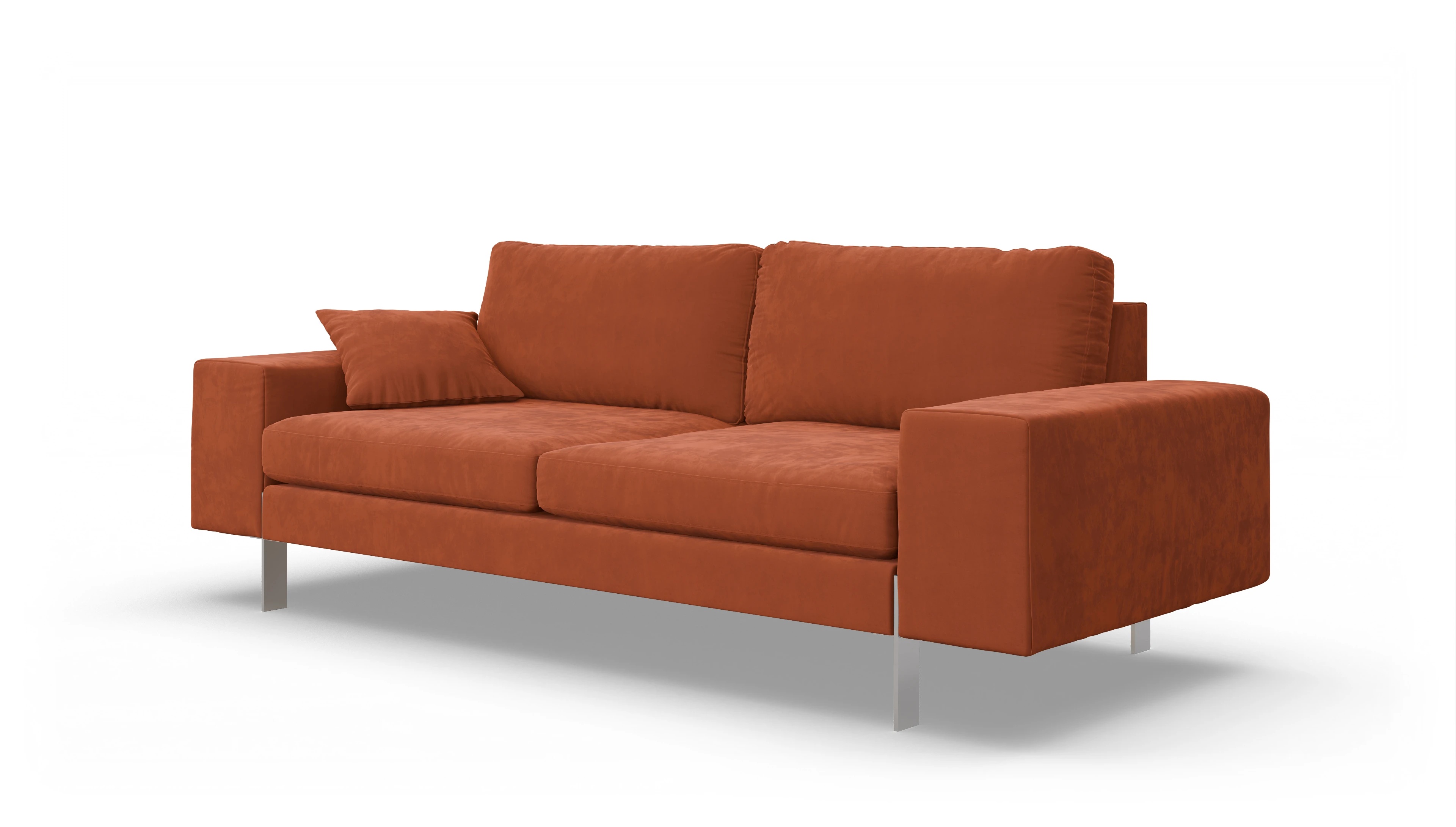 Ansicht des Produktes Catoira 3-Sitzer in Samt orange