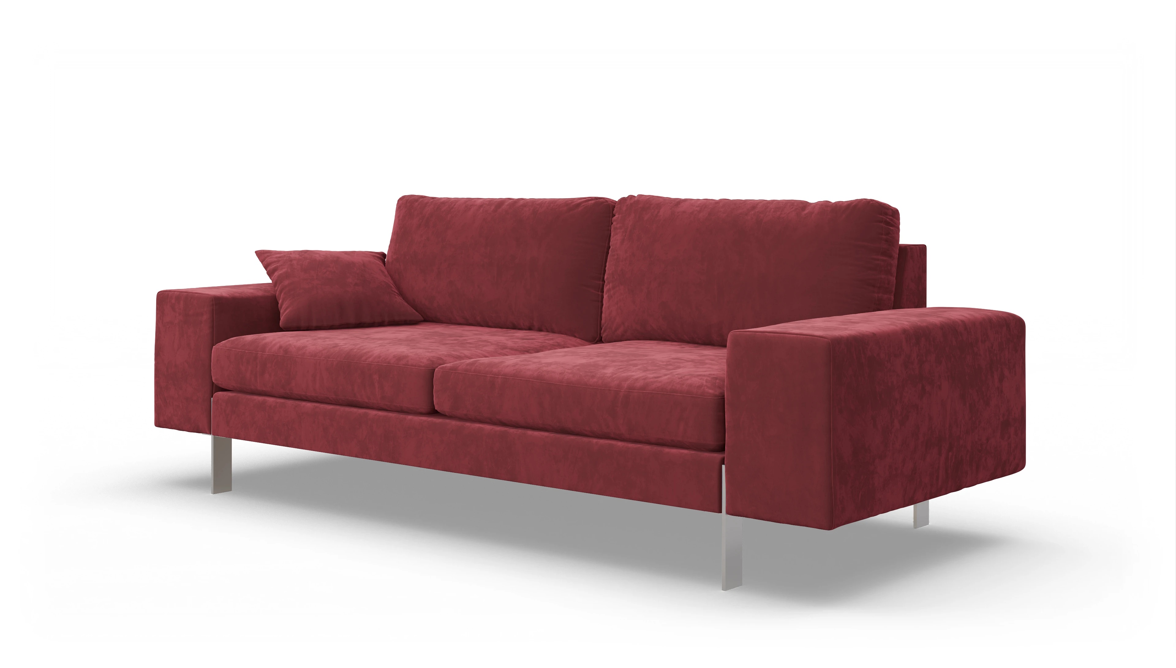 Ansicht des Produktes Catoira 3-Sitzer in Samt rot
