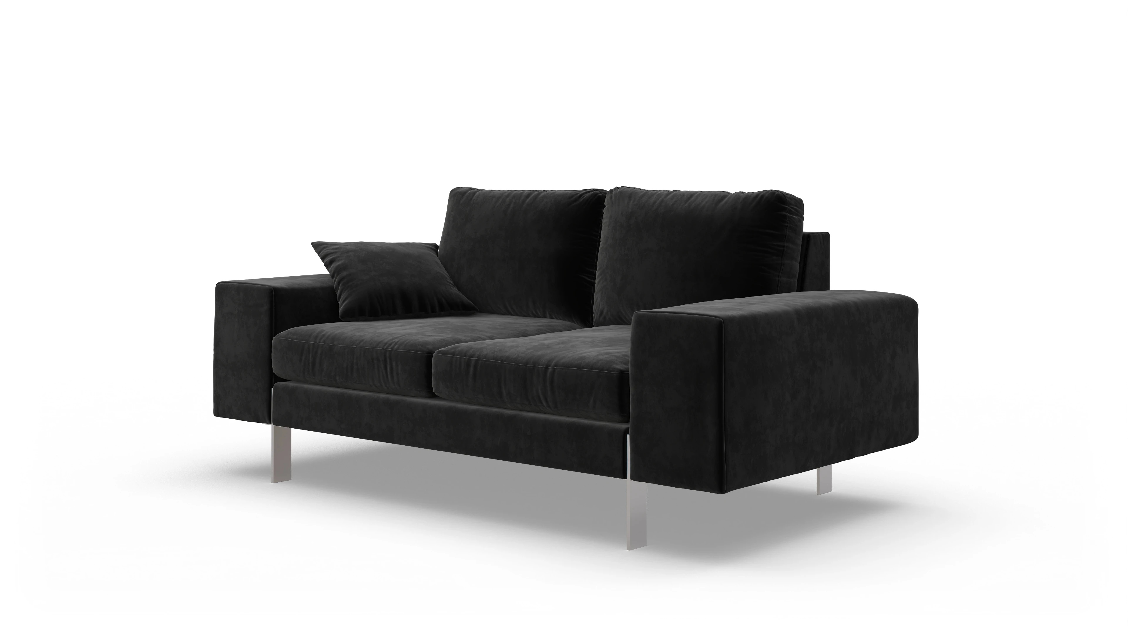 Ansicht des Produktes Catoira 2-Sitzer in Samt schwarz