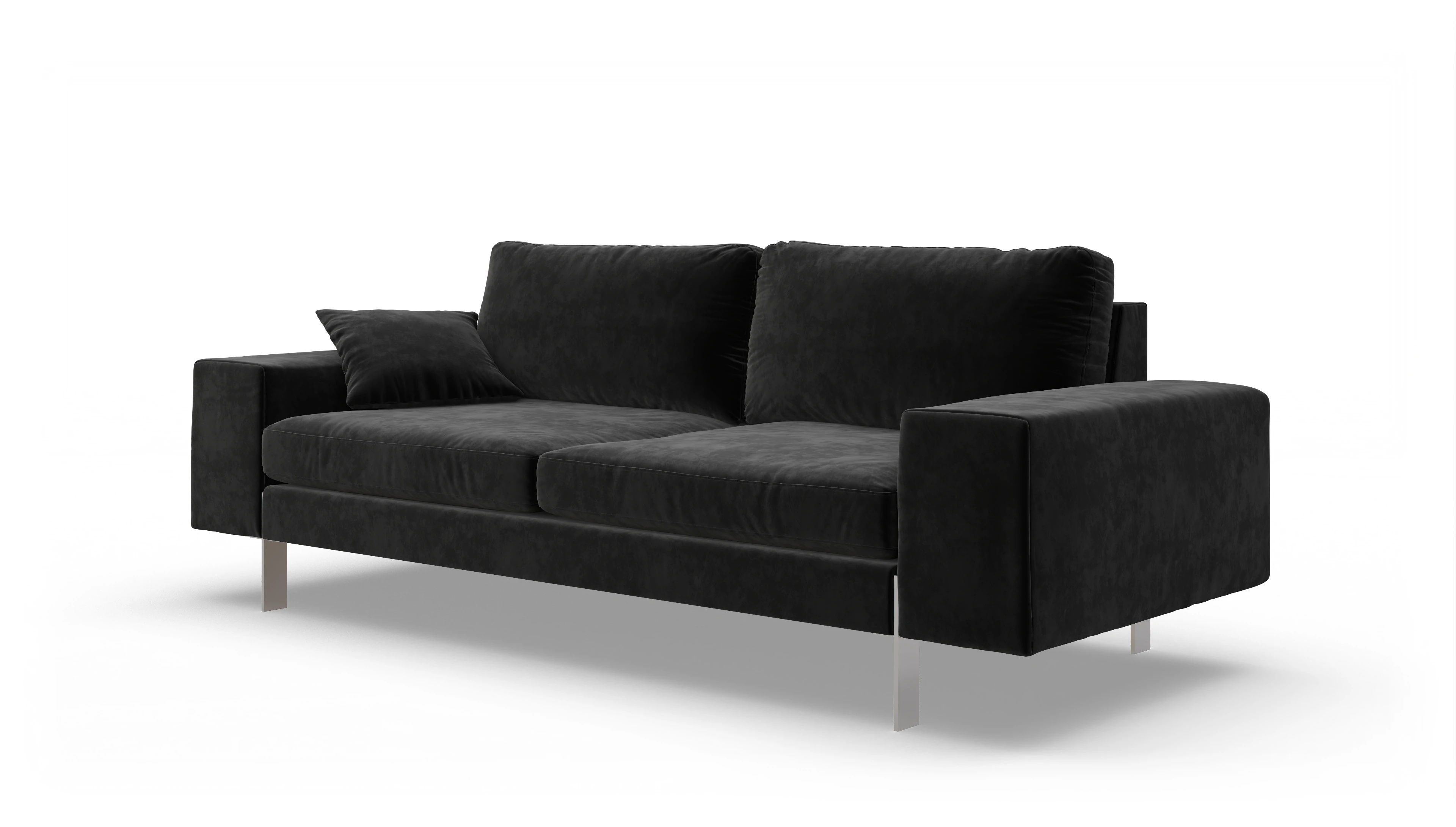 Ansicht des Produktes Catoira 3-Sitzer in Samt schwarz