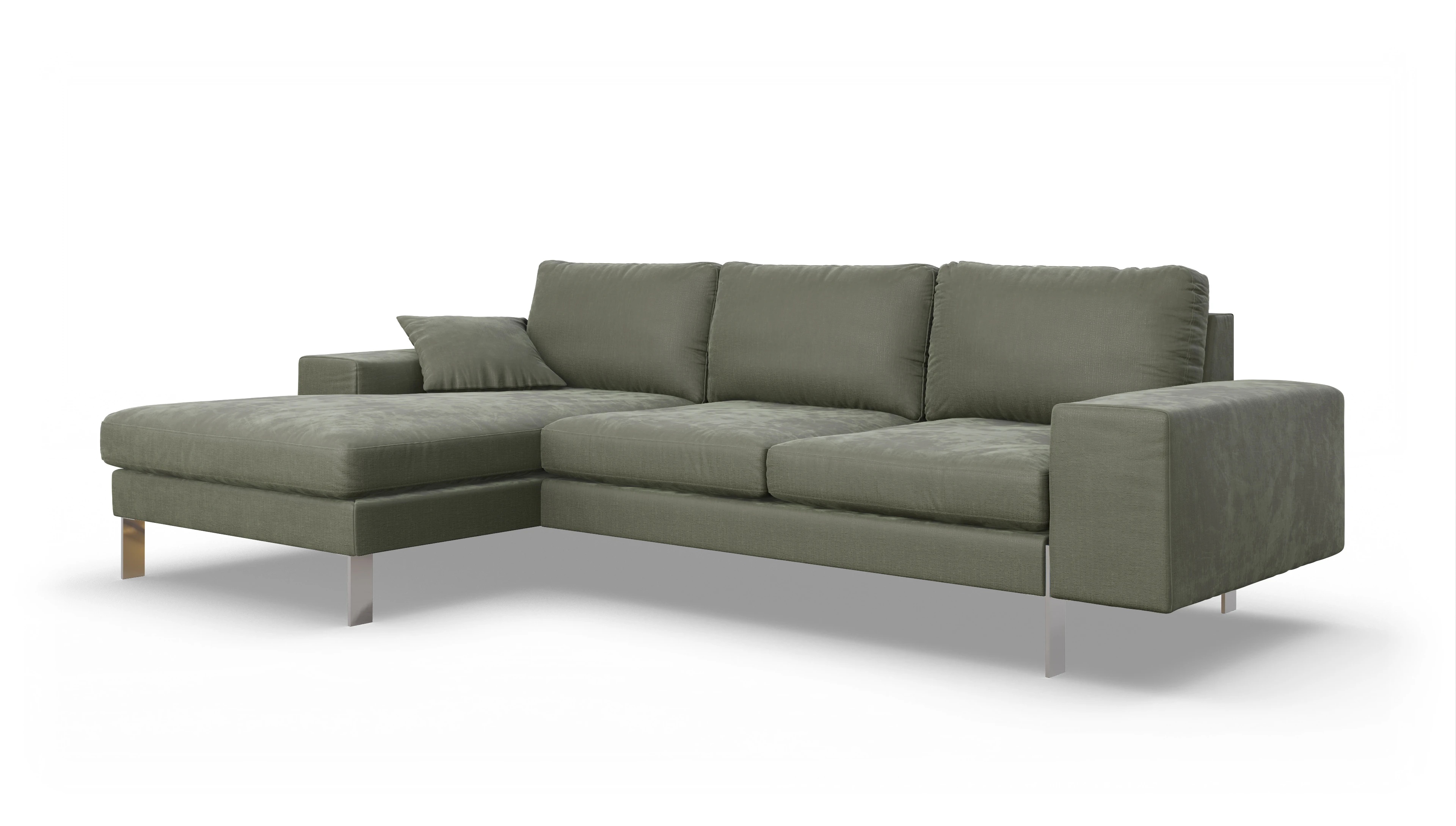 Ansicht des Produktes Catoira Sofa mit Rec links in Stoff grün