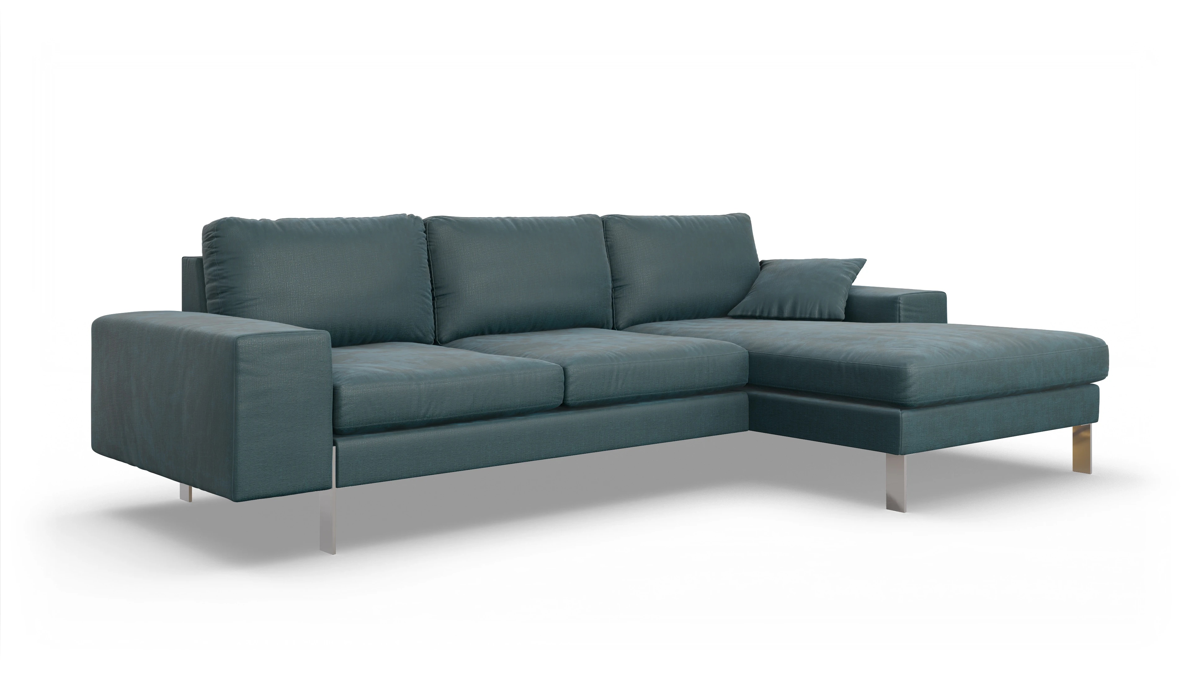 Catoira Stoffsofa Ansicht des Produktes Catoira Sofa mit Rec rechts in Stoff grün