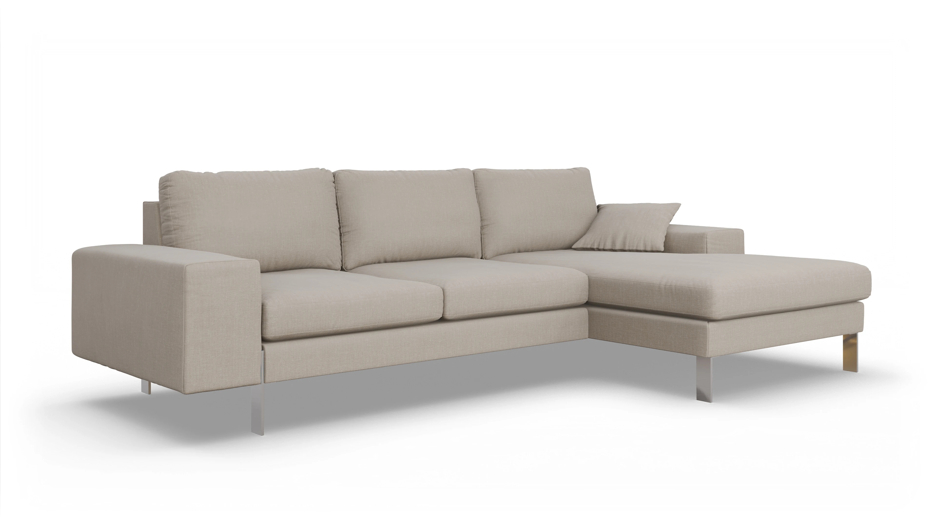 Ansicht des Produktes Catoira Sofa mit Rec rechts in Stoff braun