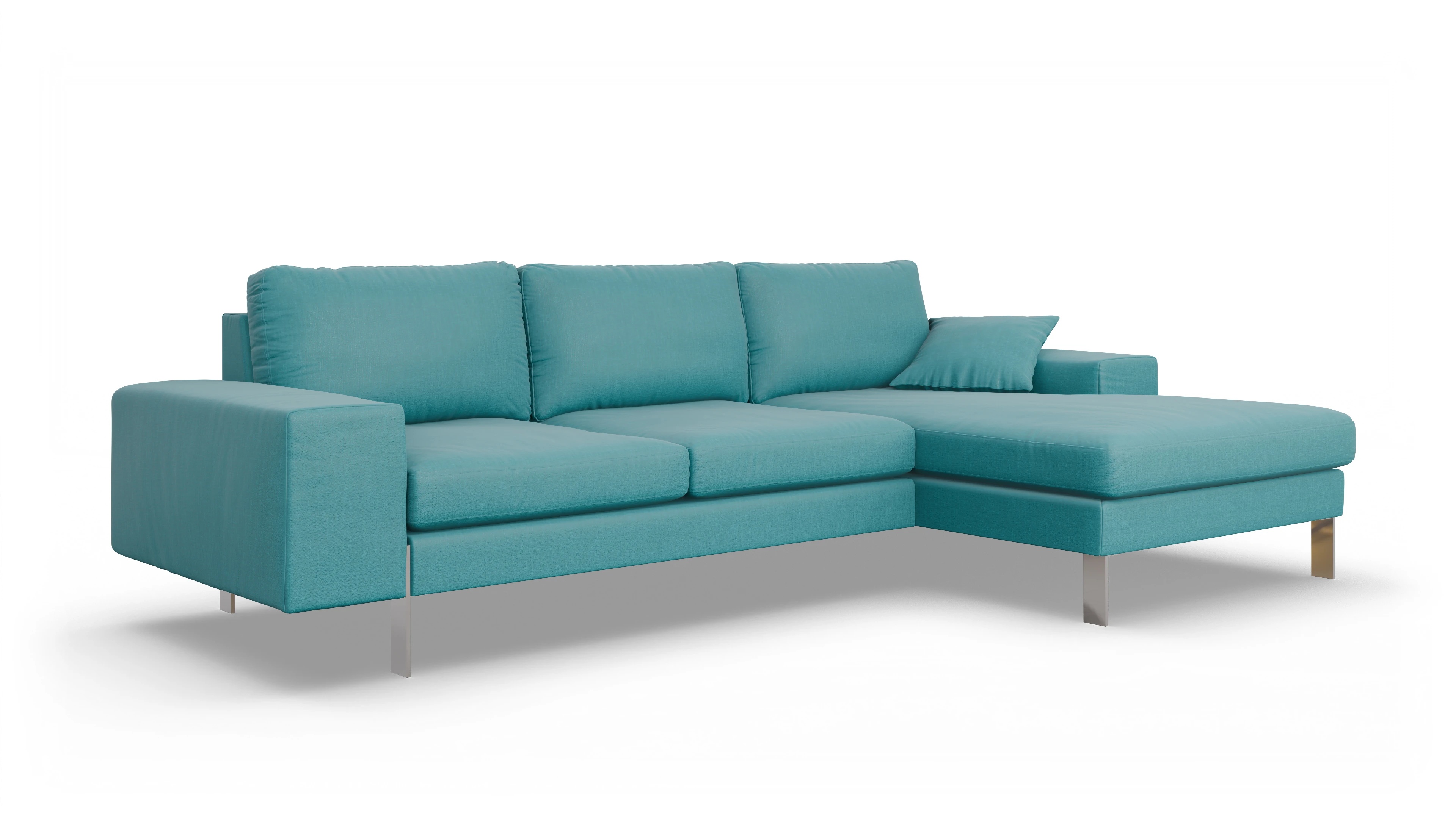Catoira Stoffsofa Ansicht des Produktes Catoira Sofa mit Rec rechts in Stoff blau