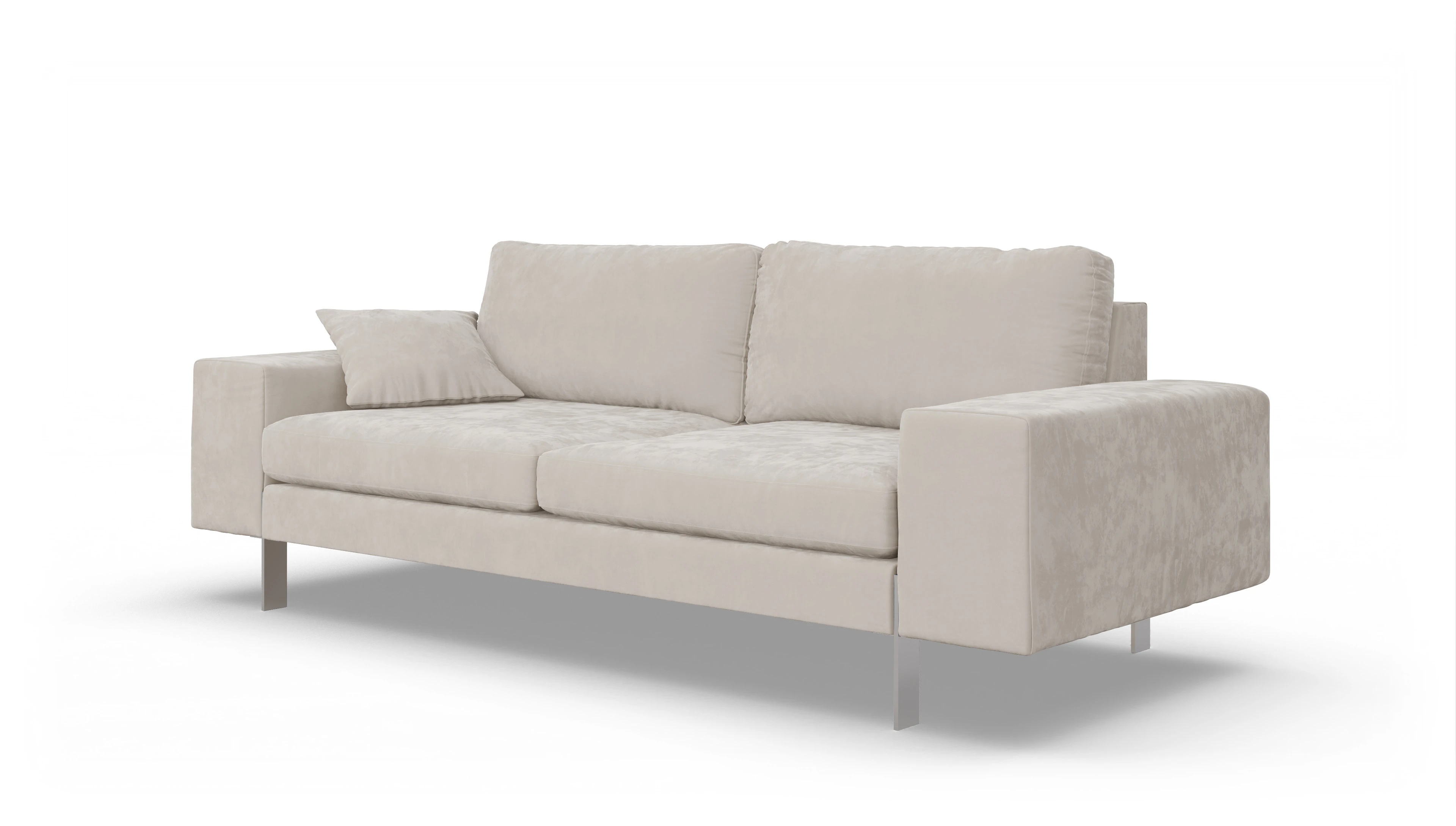 Ansicht des Produktes Catoira 3-Sitzer in Samt weiß