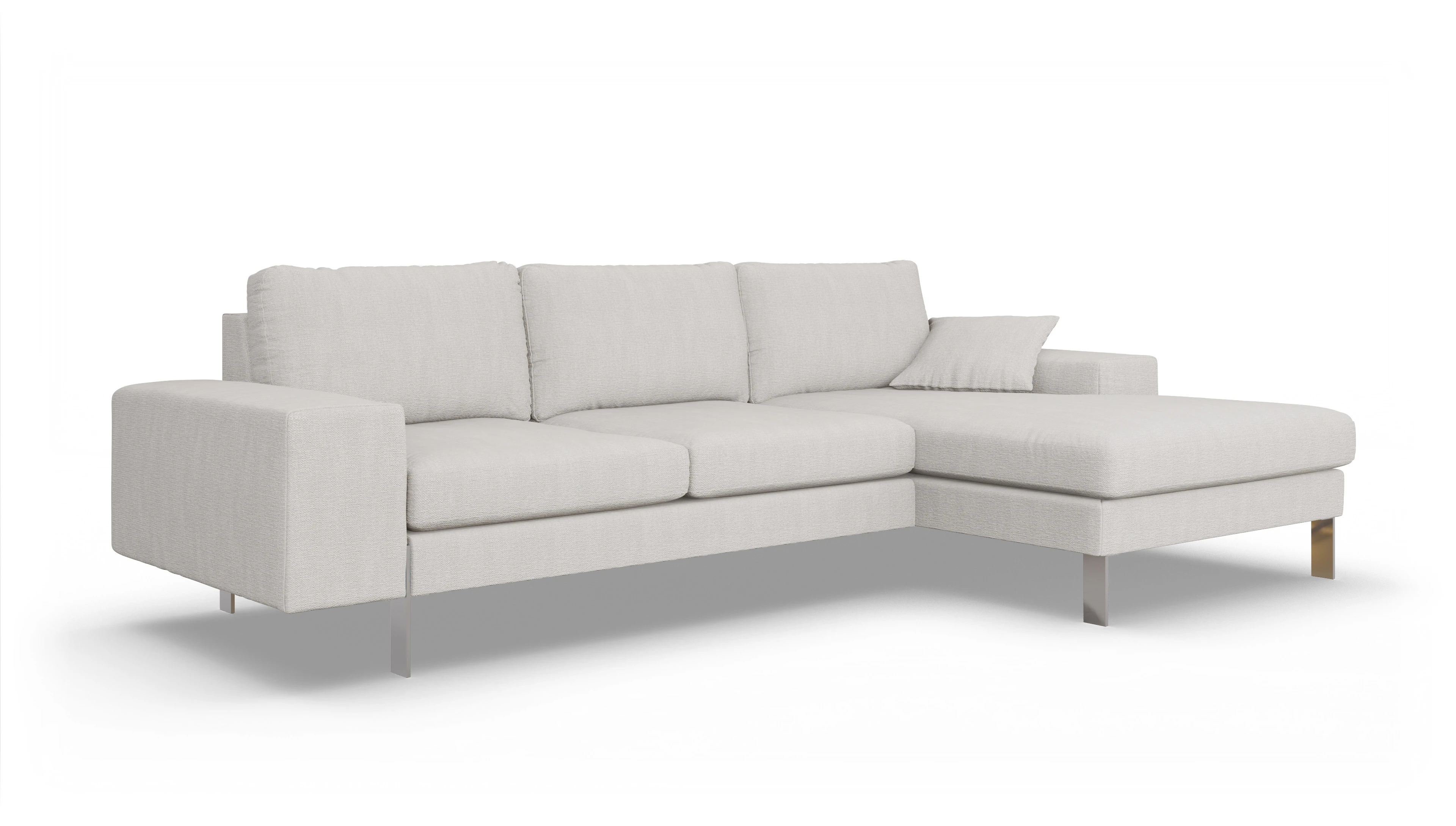 Ansicht des Produktes Catoira Sofa mit Rec rechts in Stoff weiß