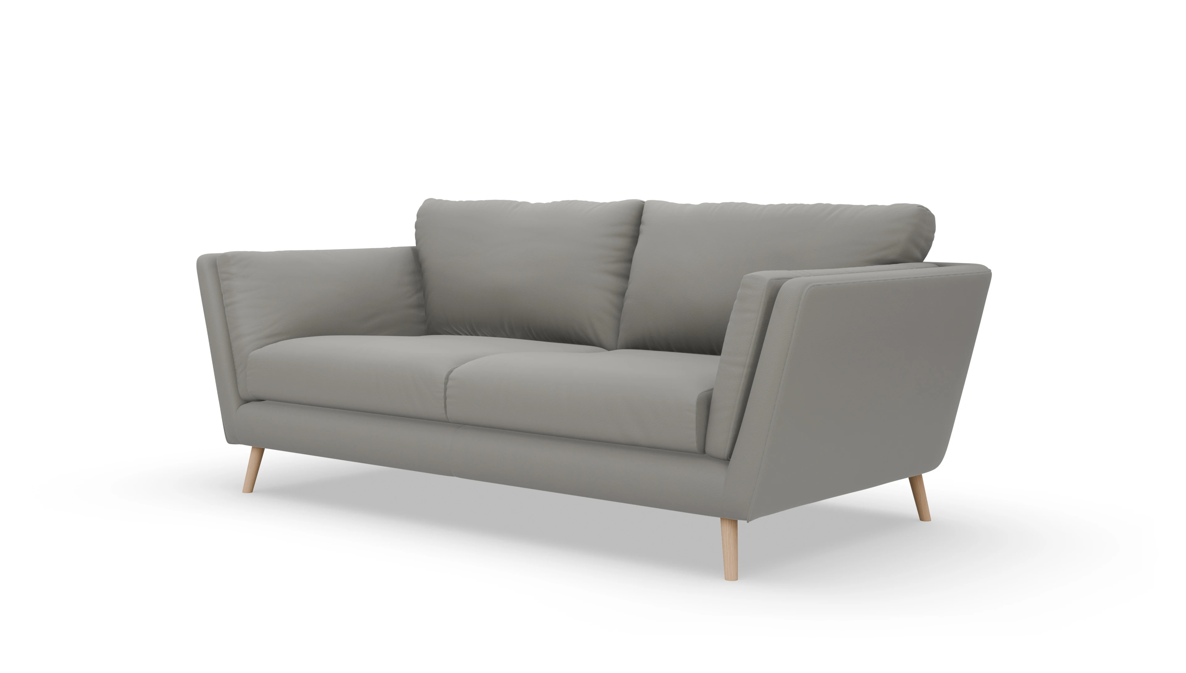 Ansicht des Produktes Sira 3-Sitzer in Leder grau