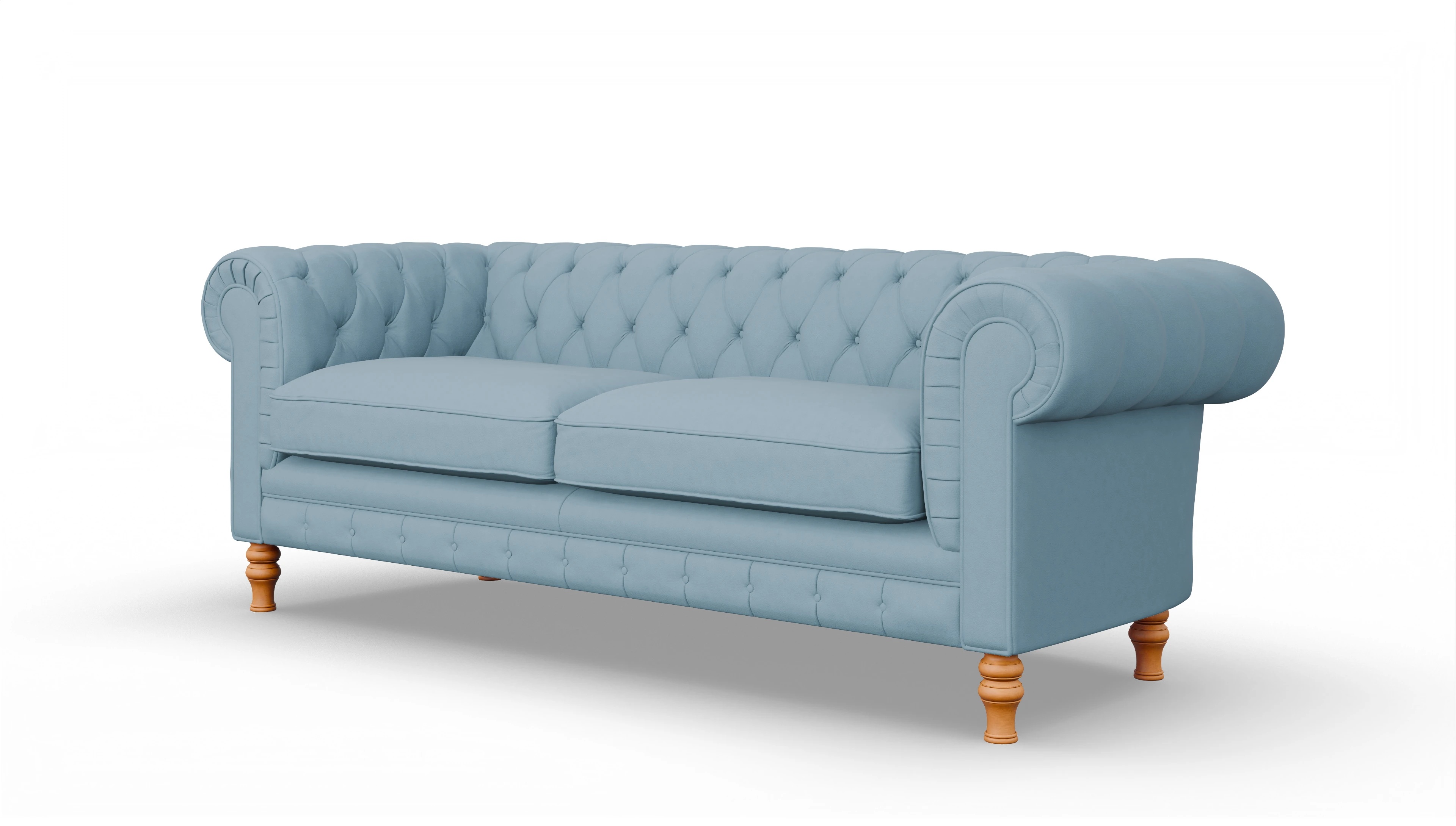 Ansicht des Produktes Countess 3-Sitzer in Leder blau