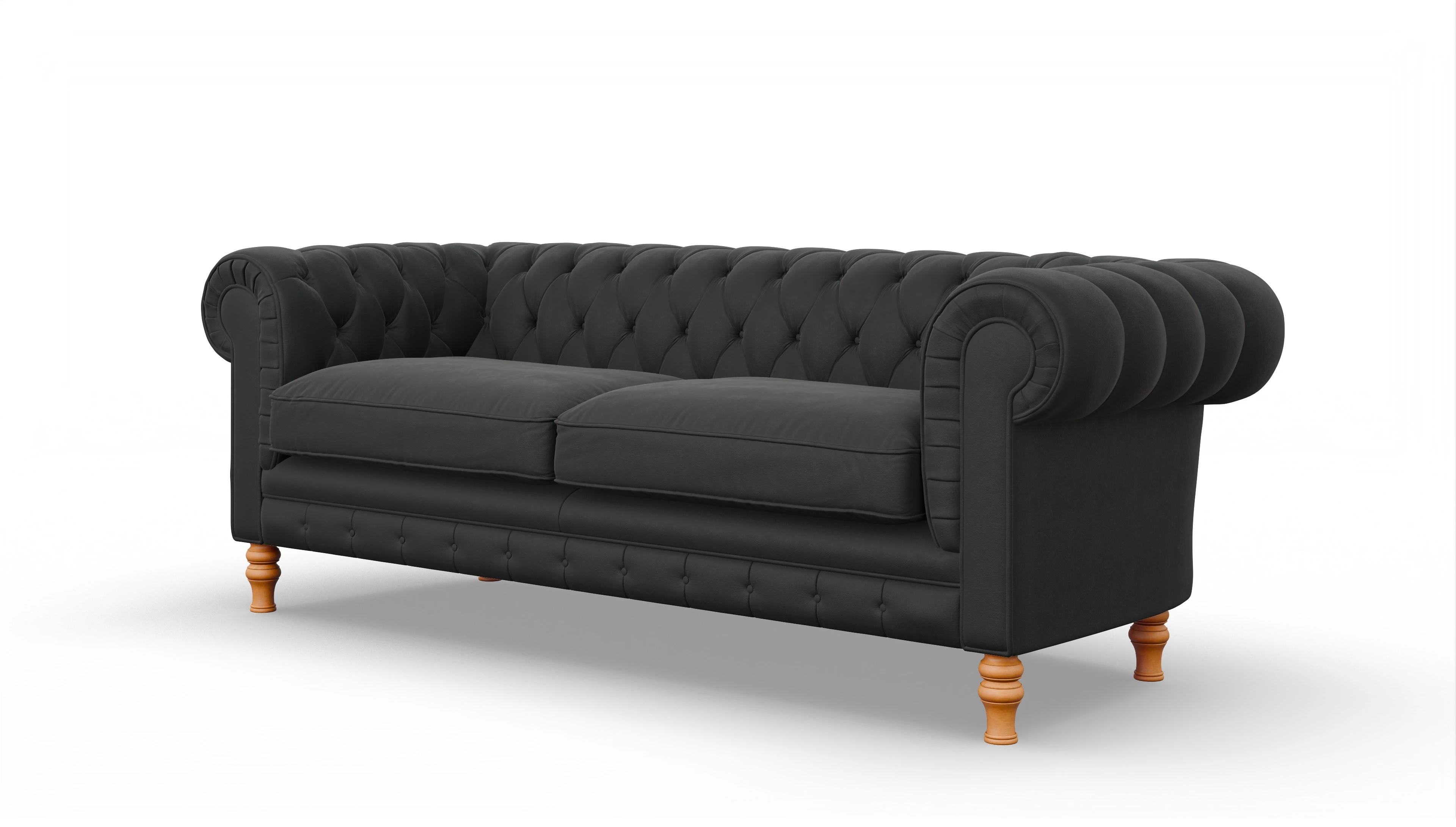 Ansicht des Produktes Countess 3-Sitzer in Leder schwarz