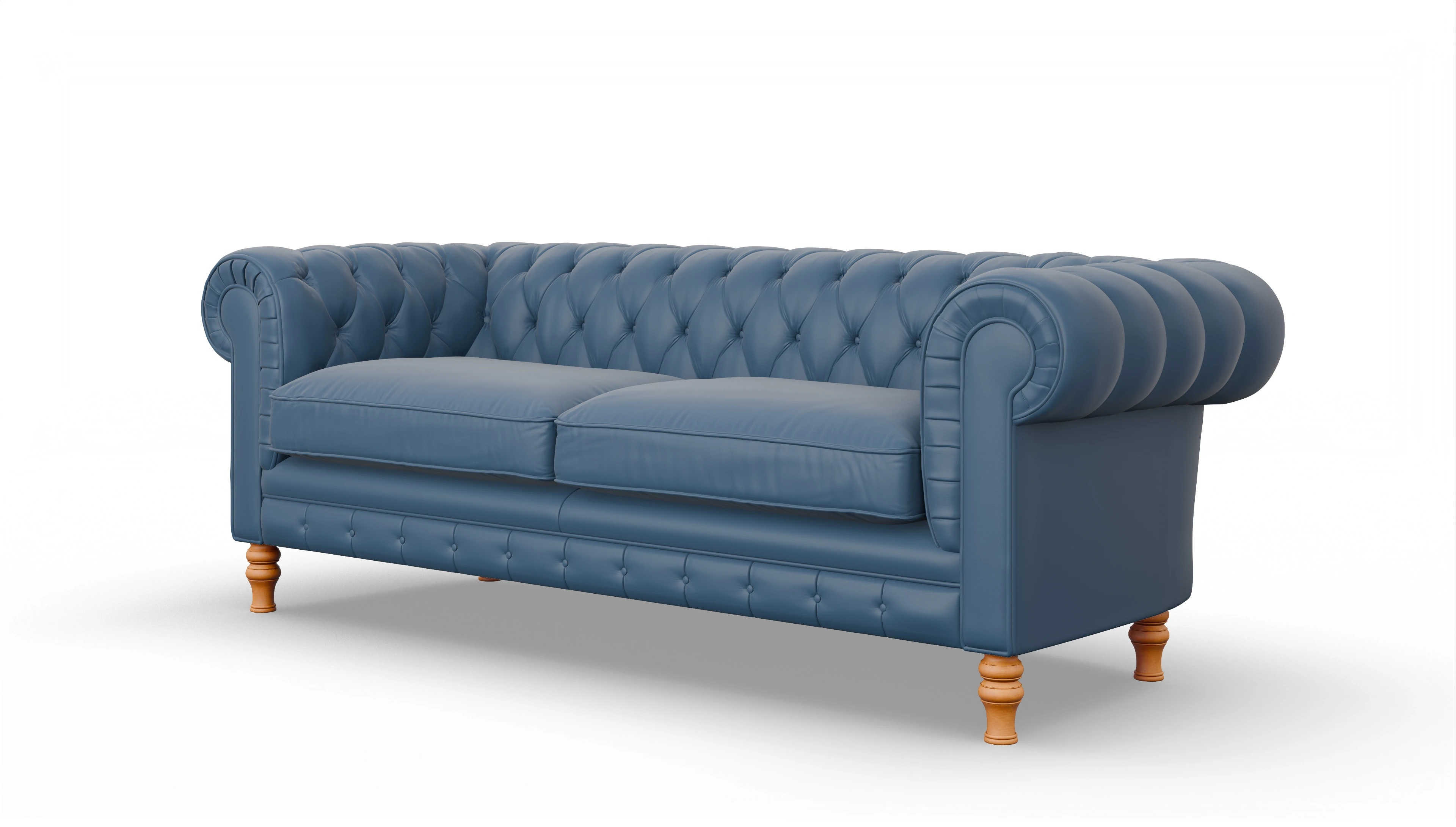 Ansicht des Produktes Countess 3-Sitzer in Leder blau