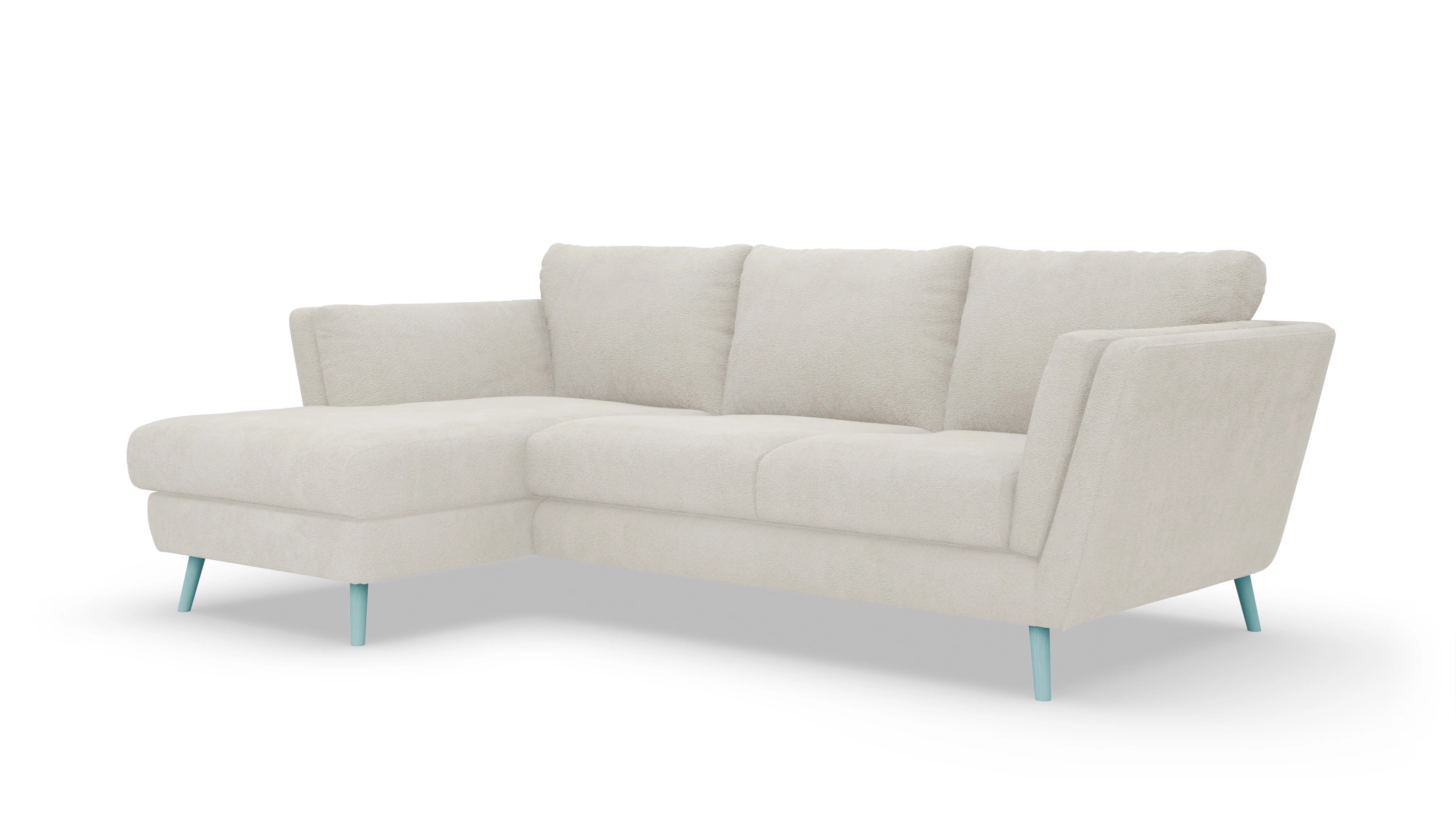 Ansicht des Produktes Sira Sofa mit Rec links in Stoff weiß