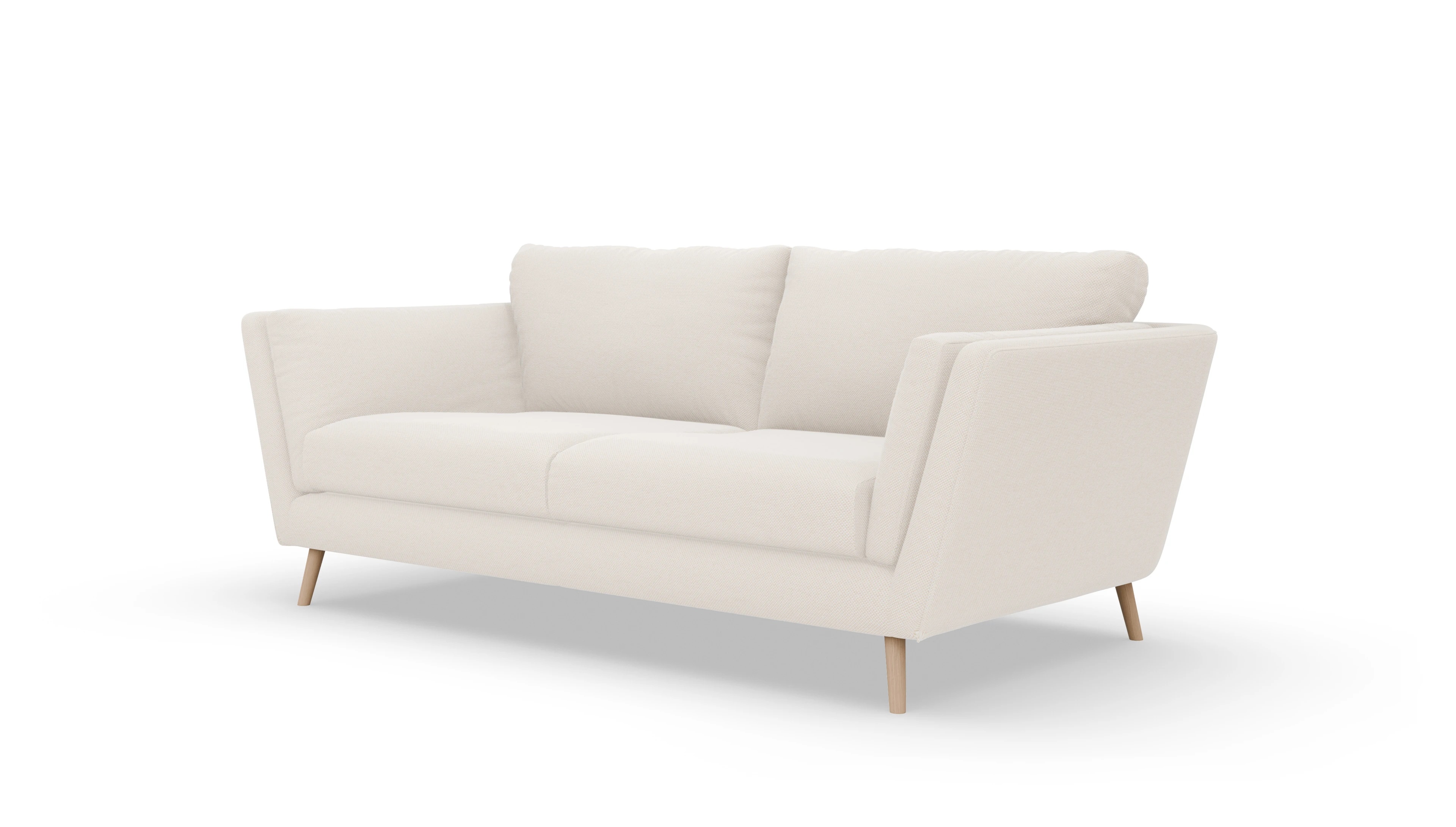 Ansicht des Produktes Sira 3-Sitzer in Stoff weiß