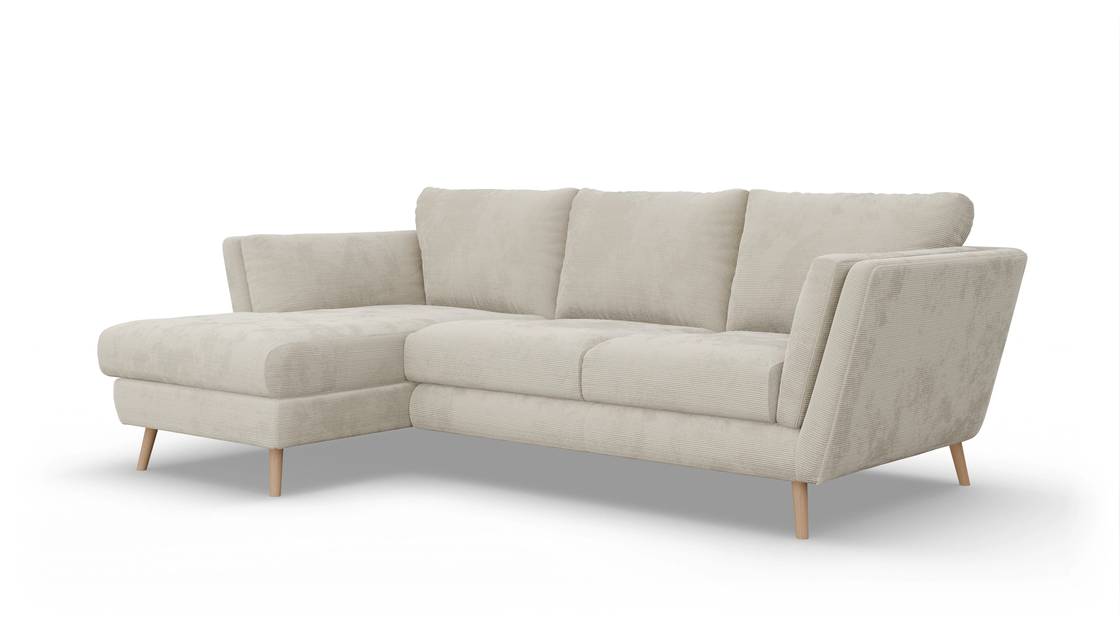 Ansicht des Produktes Sira Sofa mit Rec links in Cord weiß