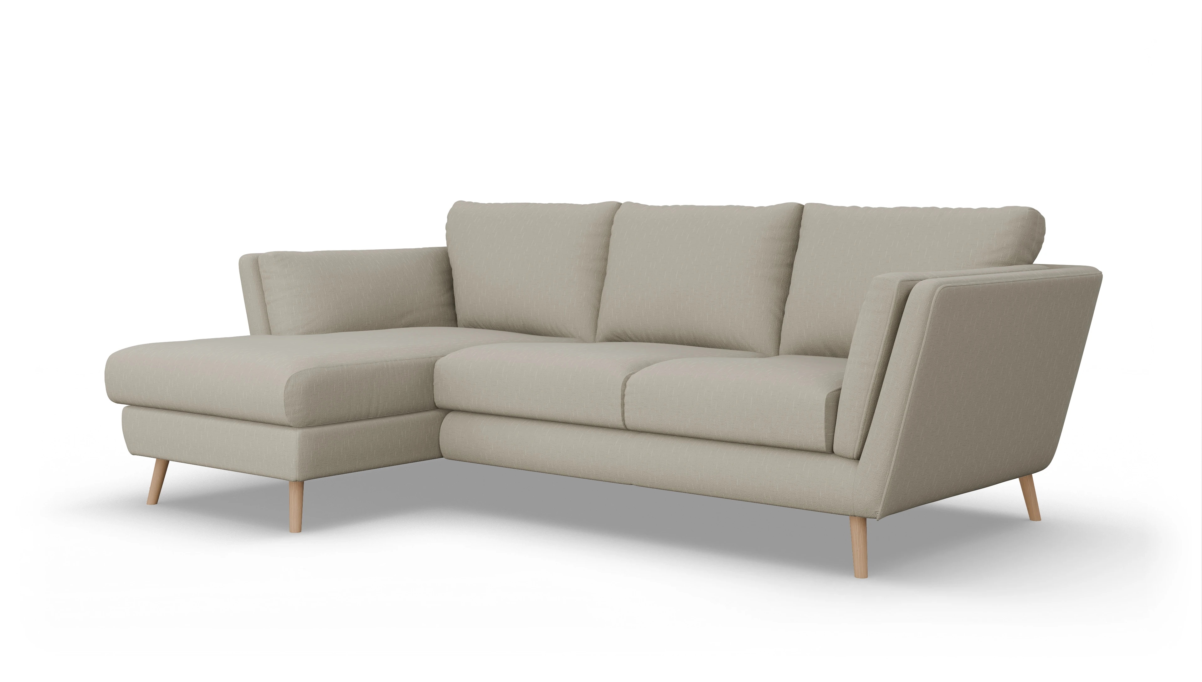 Ansicht des Produktes Sira Sofa mit Rec links in Stoff weiß