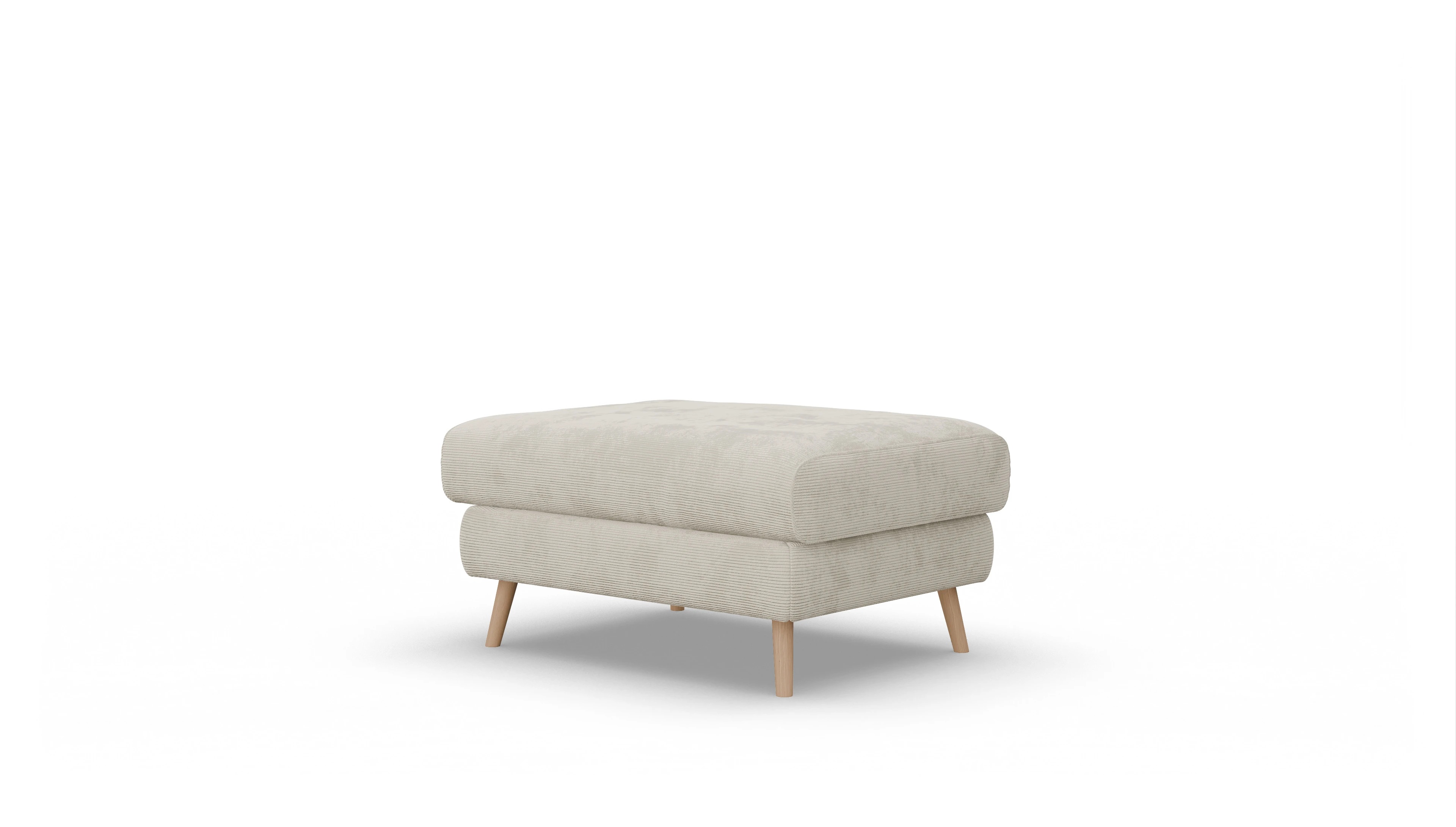 Ansicht des Produktes Sira Hocker in Cord weiß