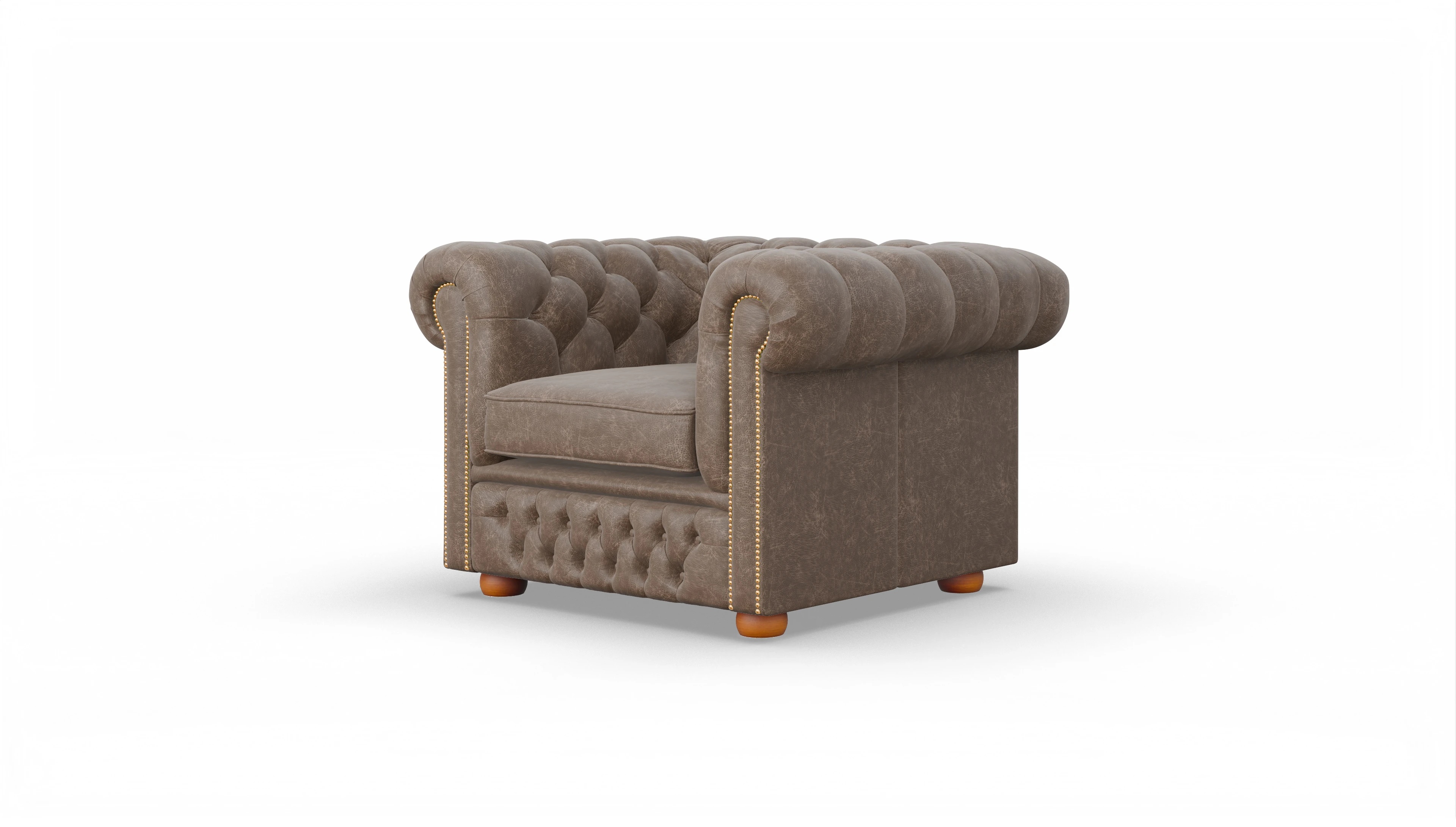 Ansicht des Produktes Islington Sessel in Leder braun