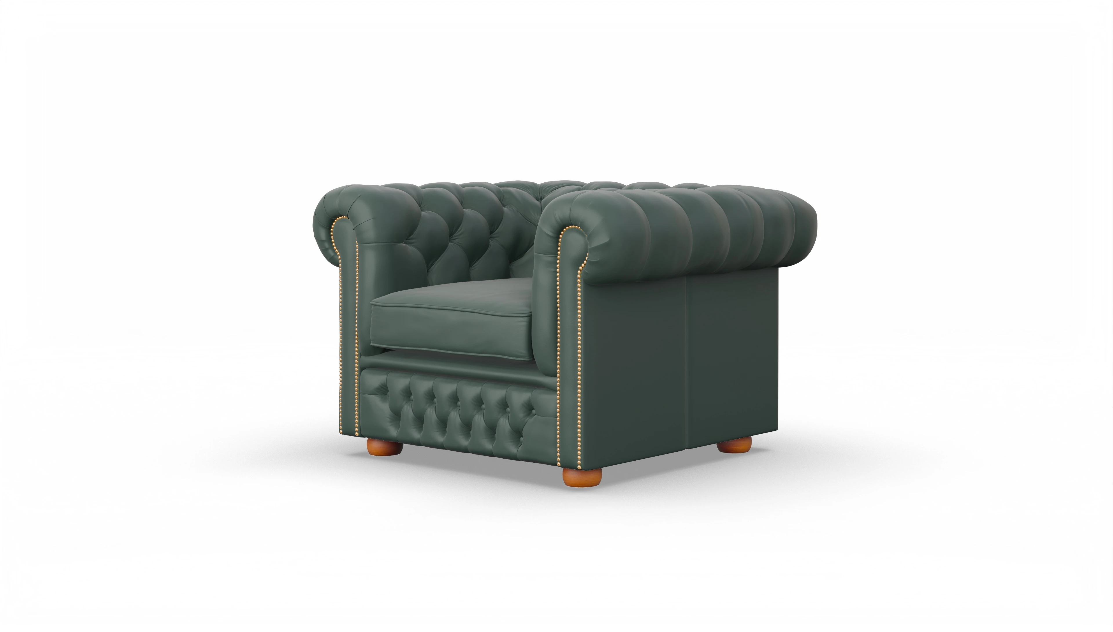 Clubsessel Islington Ansicht des Produktes Islington Sessel in Leder grün