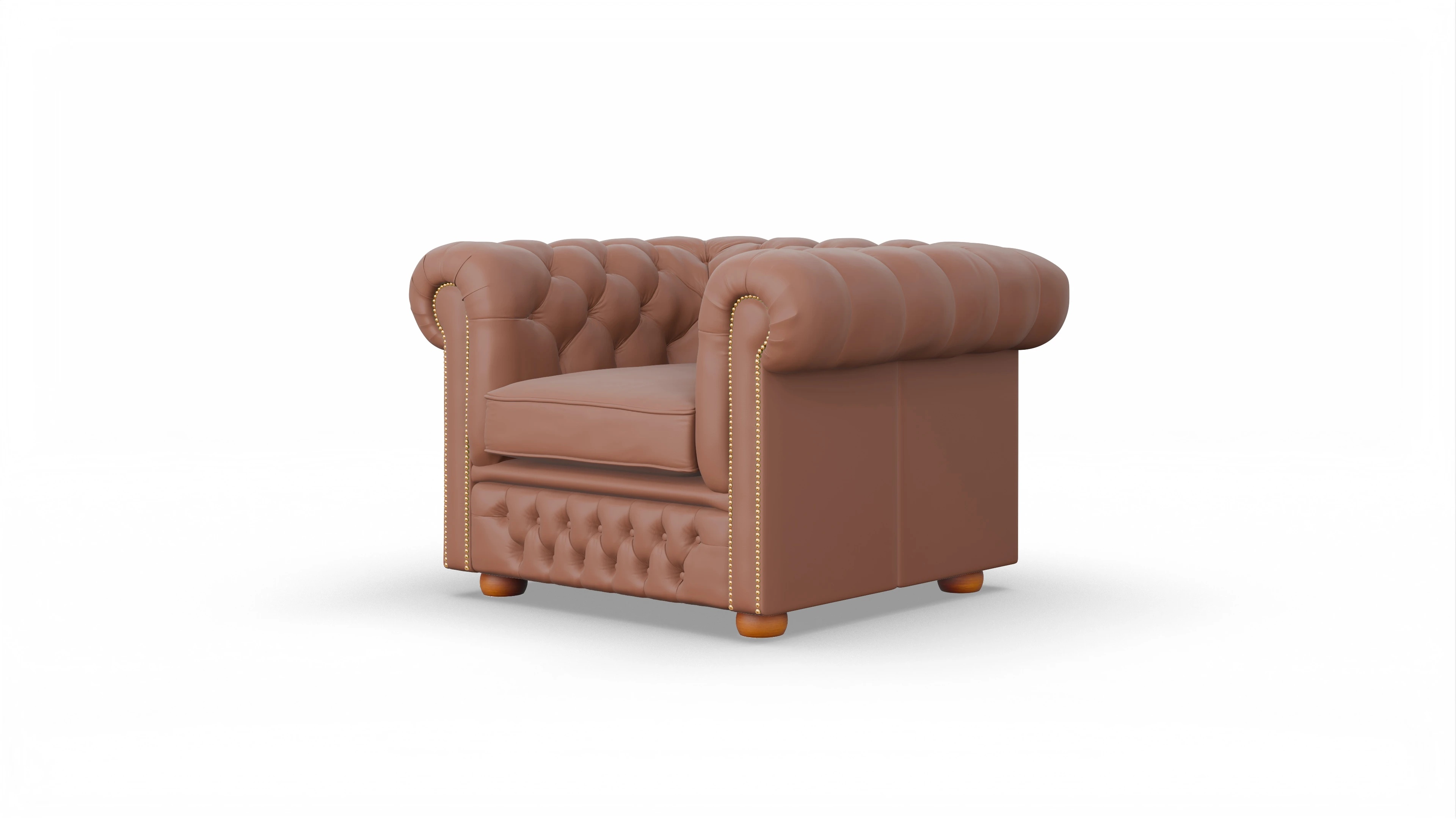 Clubsessel Islington Ansicht des Produktes Islington Sessel in Leder braun