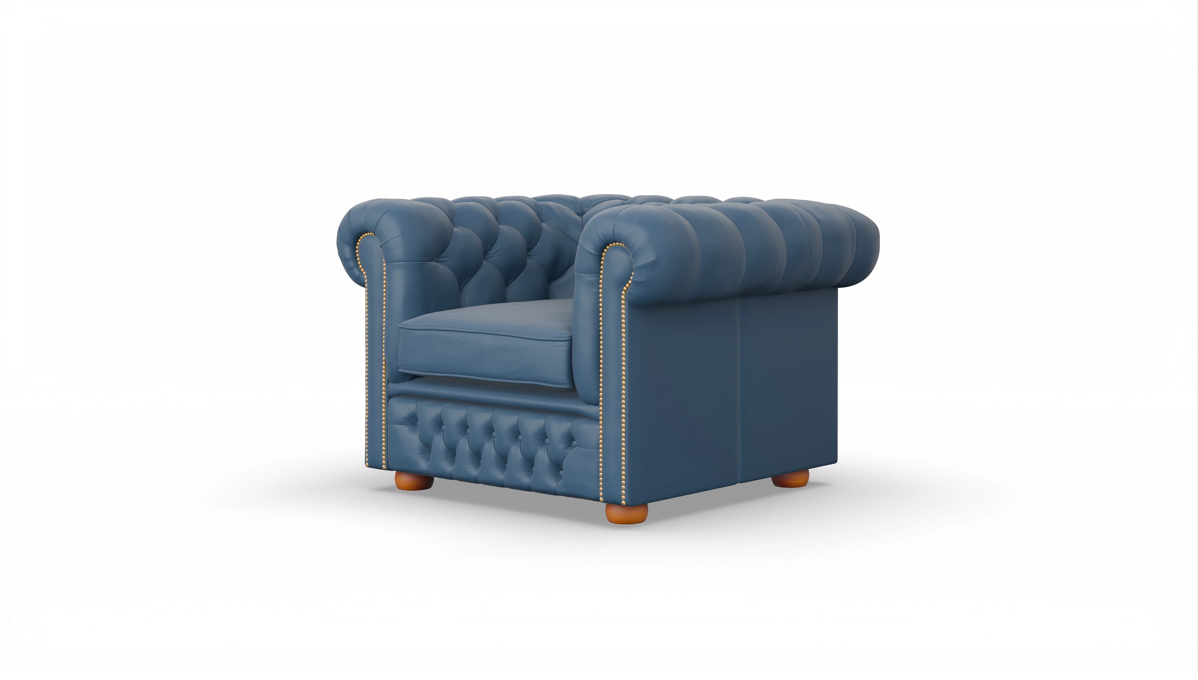 Ansicht des Produktes Islington Sessel in Leder blau
